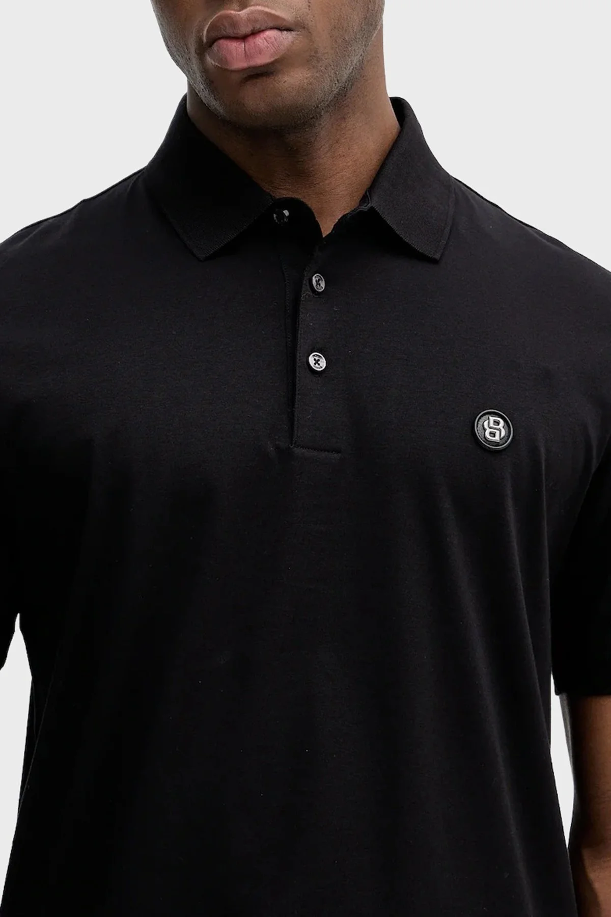 Boss Logolu % 100 Pamuk Regular Fit Düğmeli Erkek Polo 50555829 001 SİYAH - 4