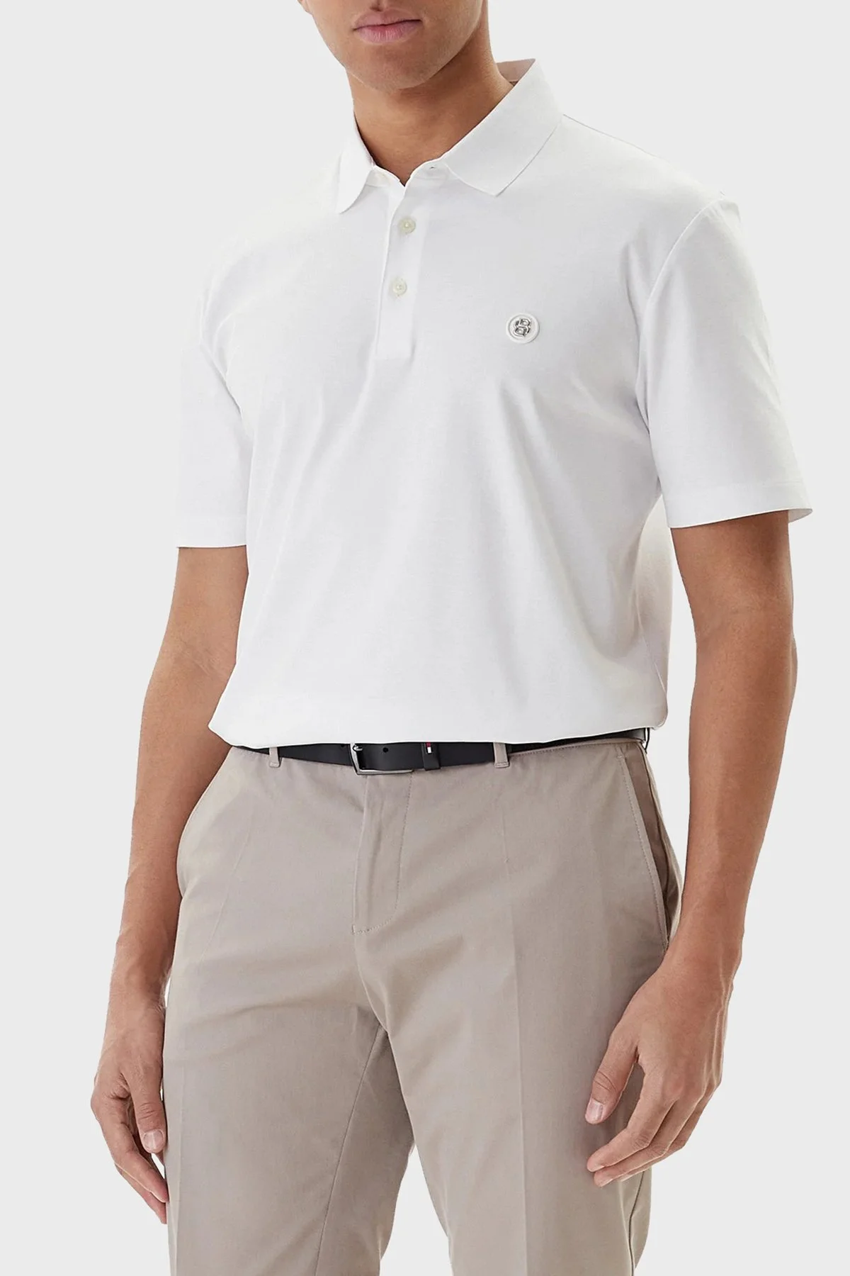 Boss Logolu % 100 Pamuk Regular Fit Düğmeli Erkek Polo 50555829 100 BEYAZ - 1