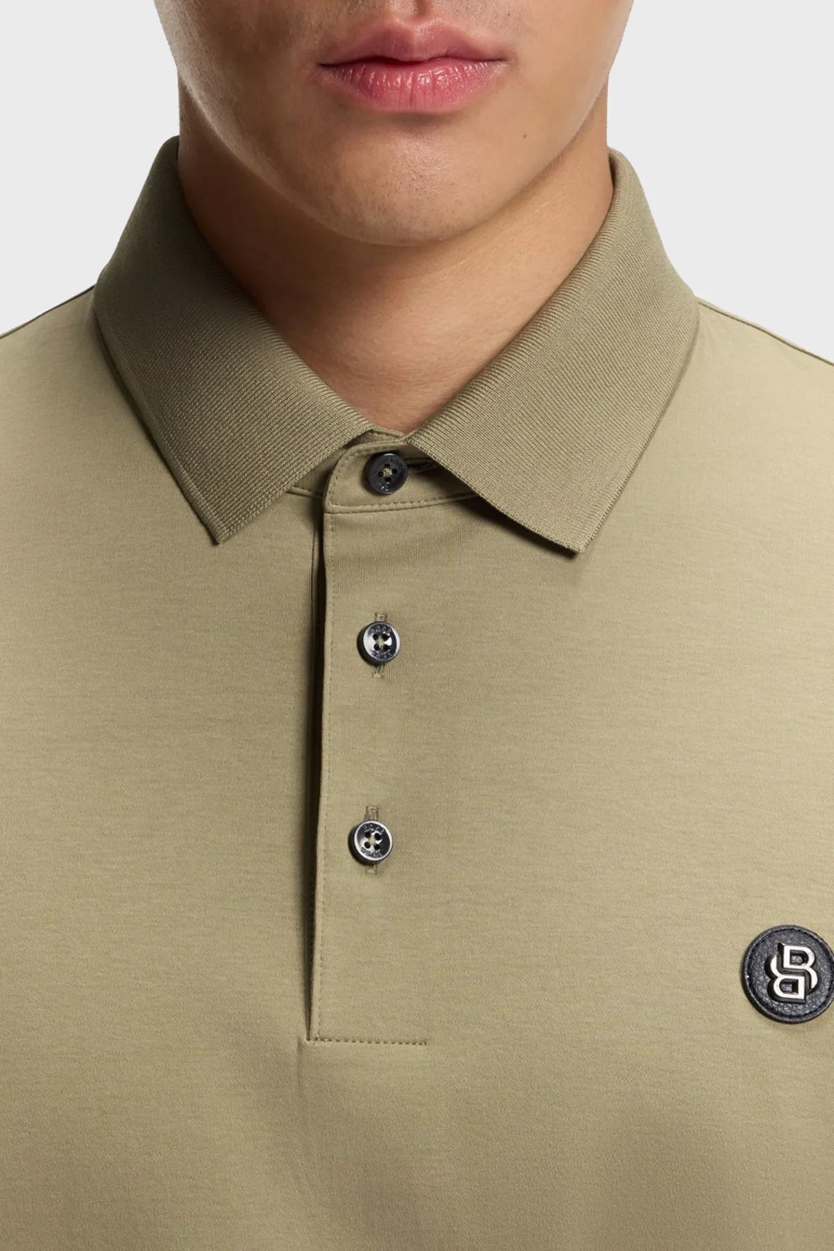 Boss Logolu % 100 Pamuk Regular Fit Düğmeli Erkek Polo 50555829 252 HAKİ - 4