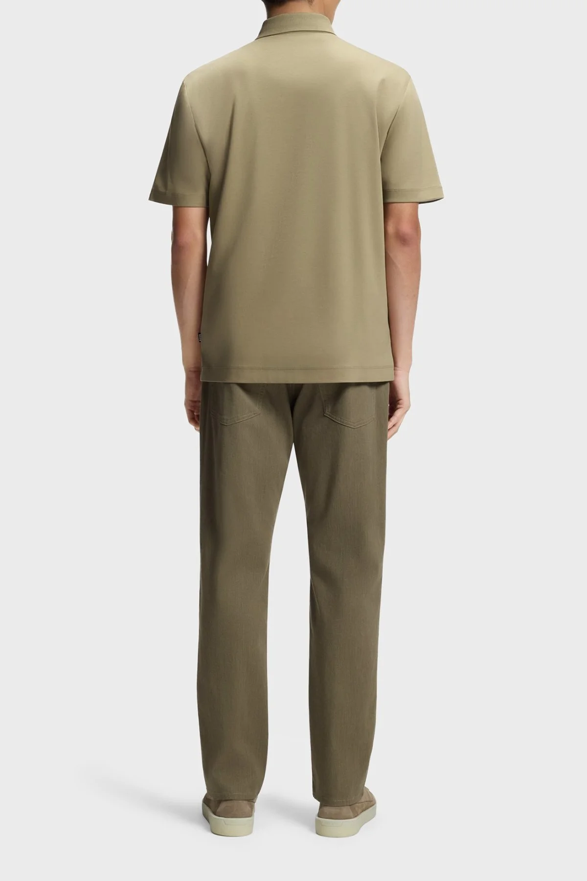 Boss Logolu % 100 Pamuk Regular Fit Düğmeli Erkek Polo 50555829 252 HAKİ - 3