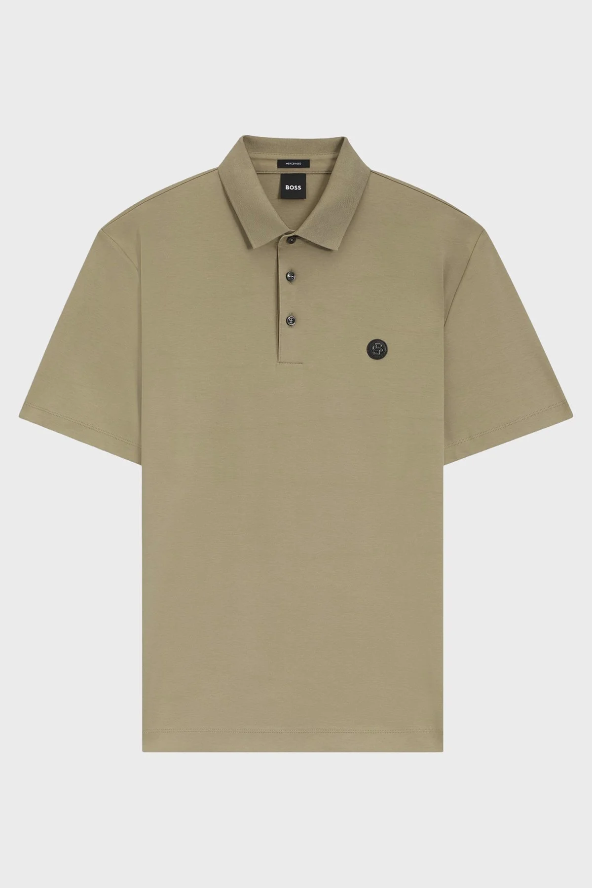 Boss Logolu % 100 Pamuk Regular Fit Düğmeli Erkek Polo 50555829 252 HAKİ - 5