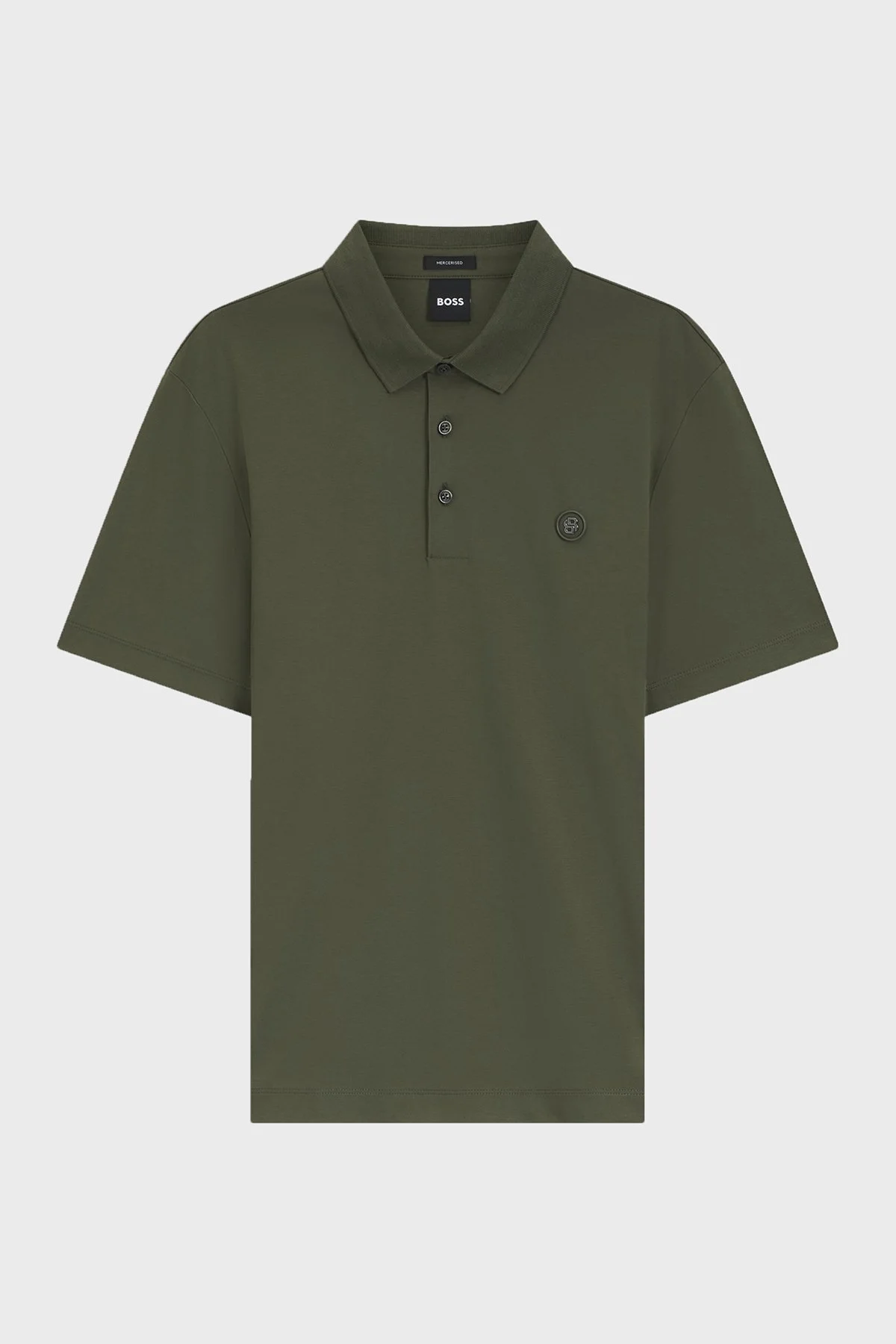 Boss Logolu %100 Pamuk Regular Fit Düğmeli Erkek Polo 50555829 347 Haki - 5