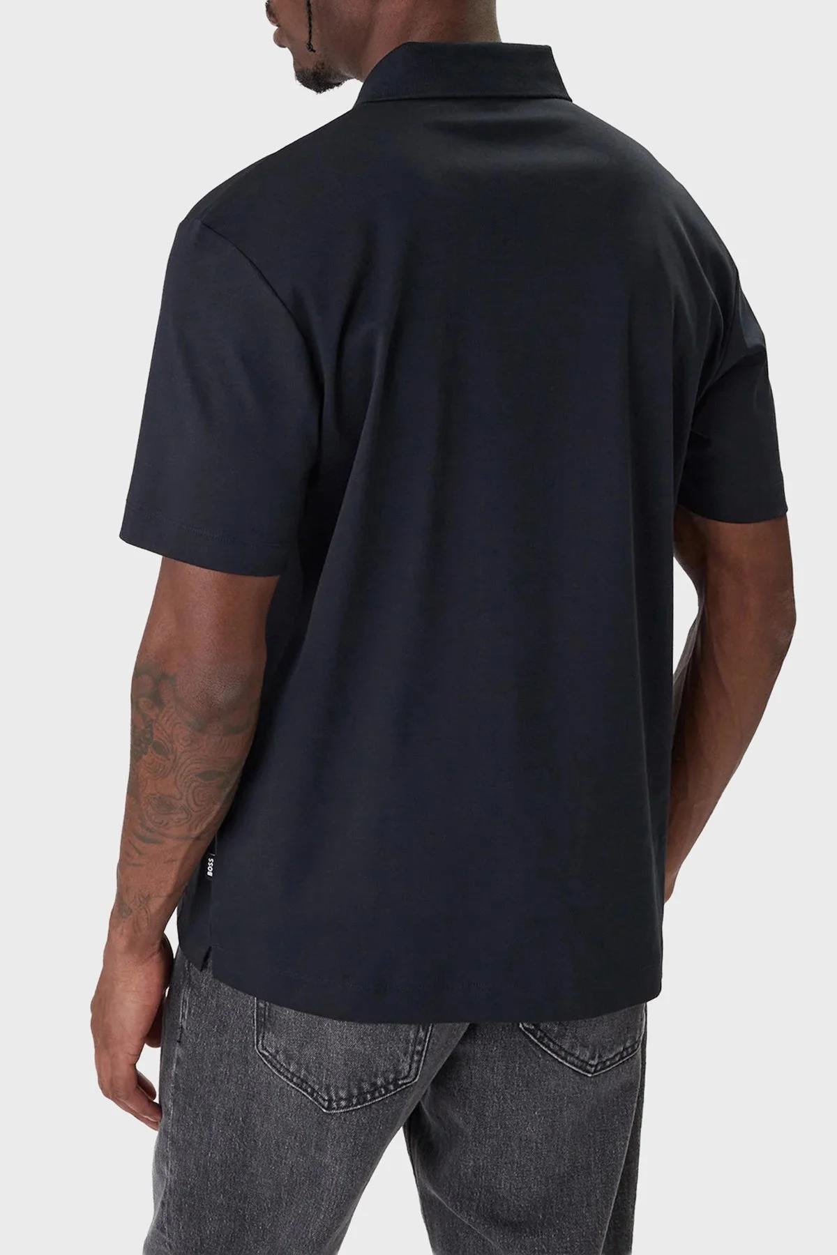 Boss Logolu % 100 Pamuk Regular Fit Düğmeli Erkek Polo 50555829 404 LACİVERT - 3