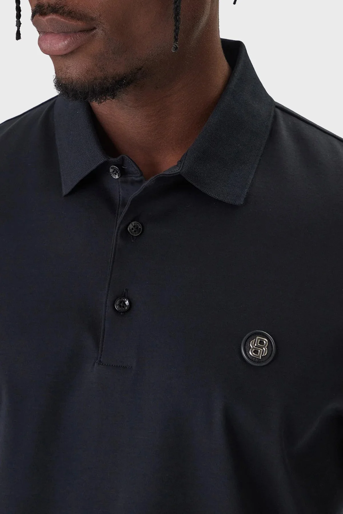 Boss Logolu % 100 Pamuk Regular Fit Düğmeli Erkek Polo 50555829 404 LACİVERT - 4