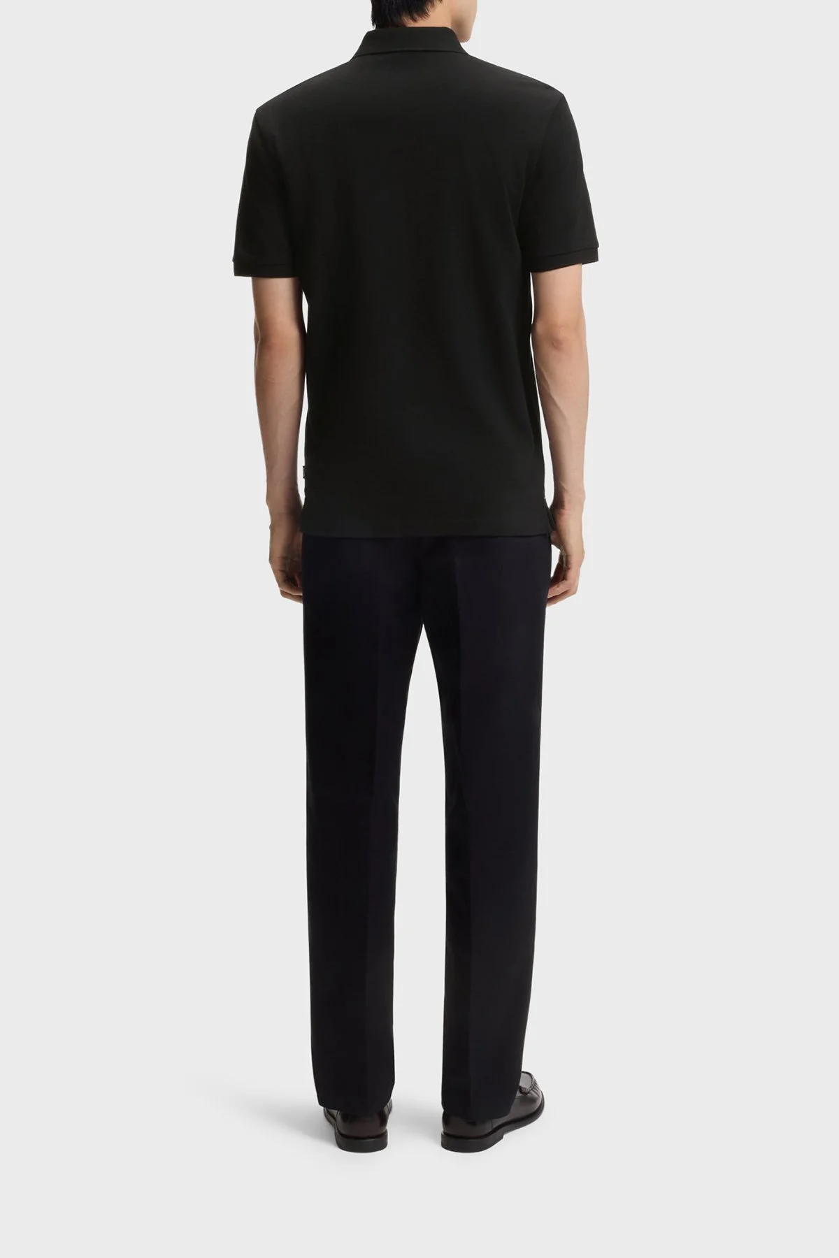 Boss Logolu % 100 Pamuk Regular Fit Düğmeli Erkek Polo 50556415 001 SİYAH - 3