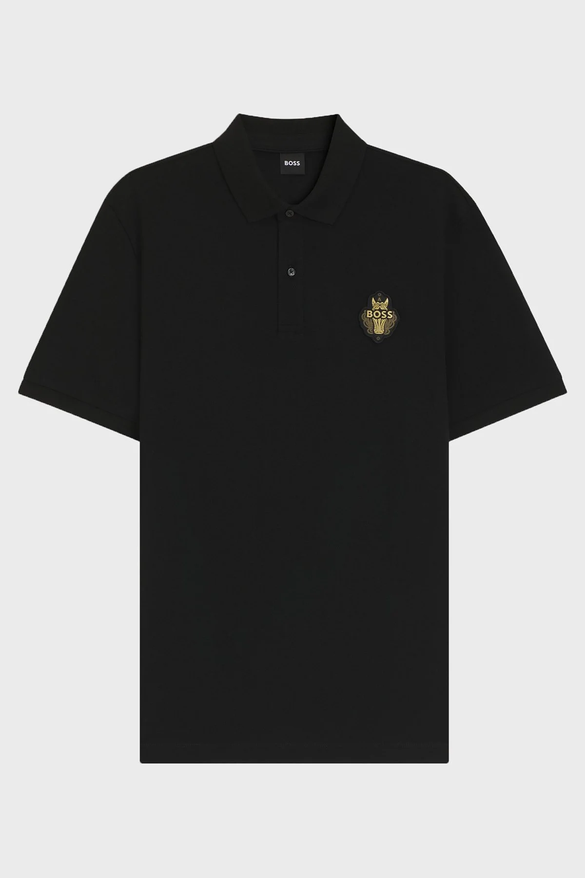 Boss Logolu % 100 Pamuk Regular Fit Düğmeli Erkek Polo 50556415 001 SİYAH - 5