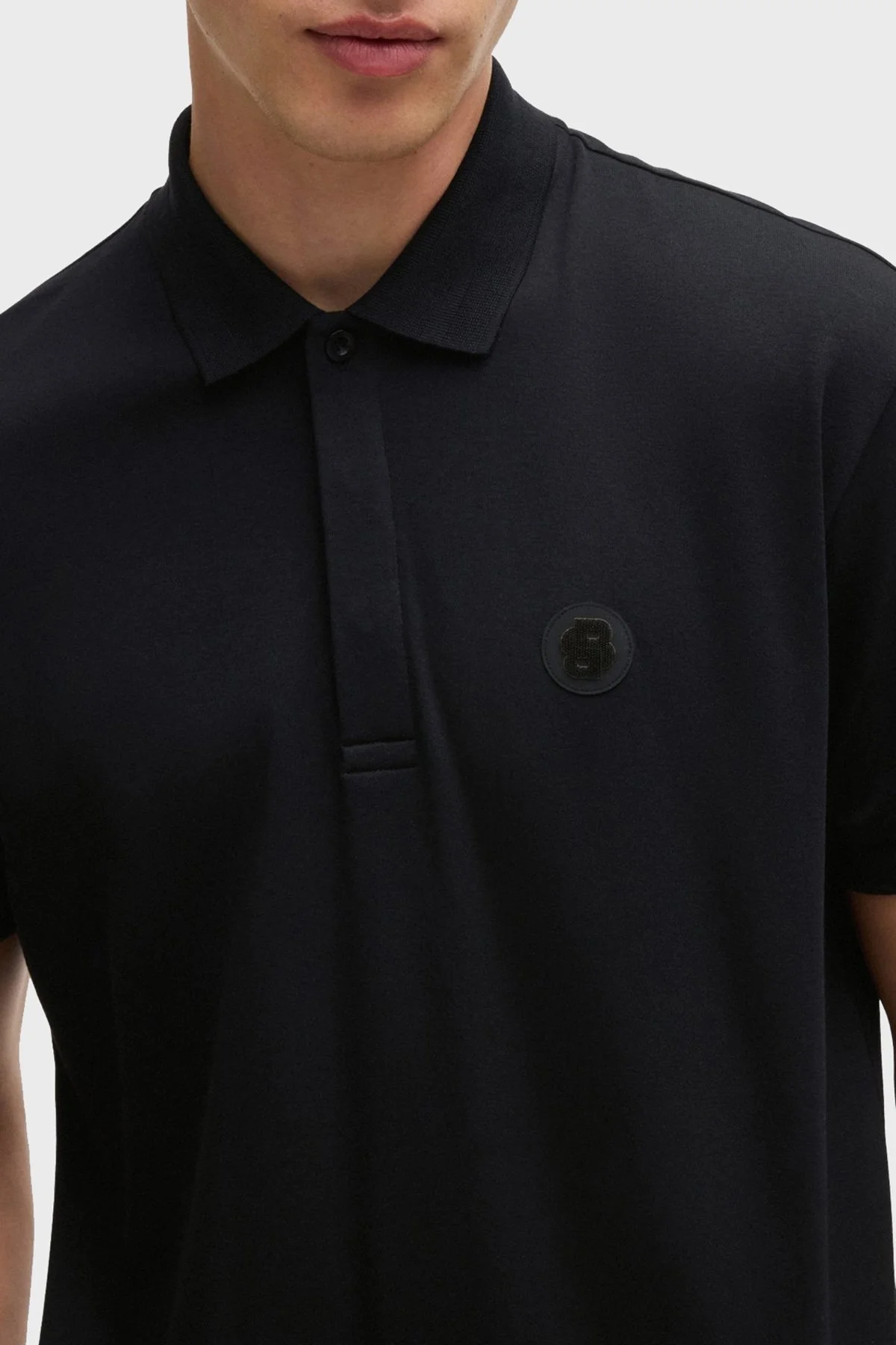 Boss Logolu % 100 Pamuk Regular Fit Düğmeli Erkek Polo Yaka T Shirt 50533273 001 SİYAH - 4