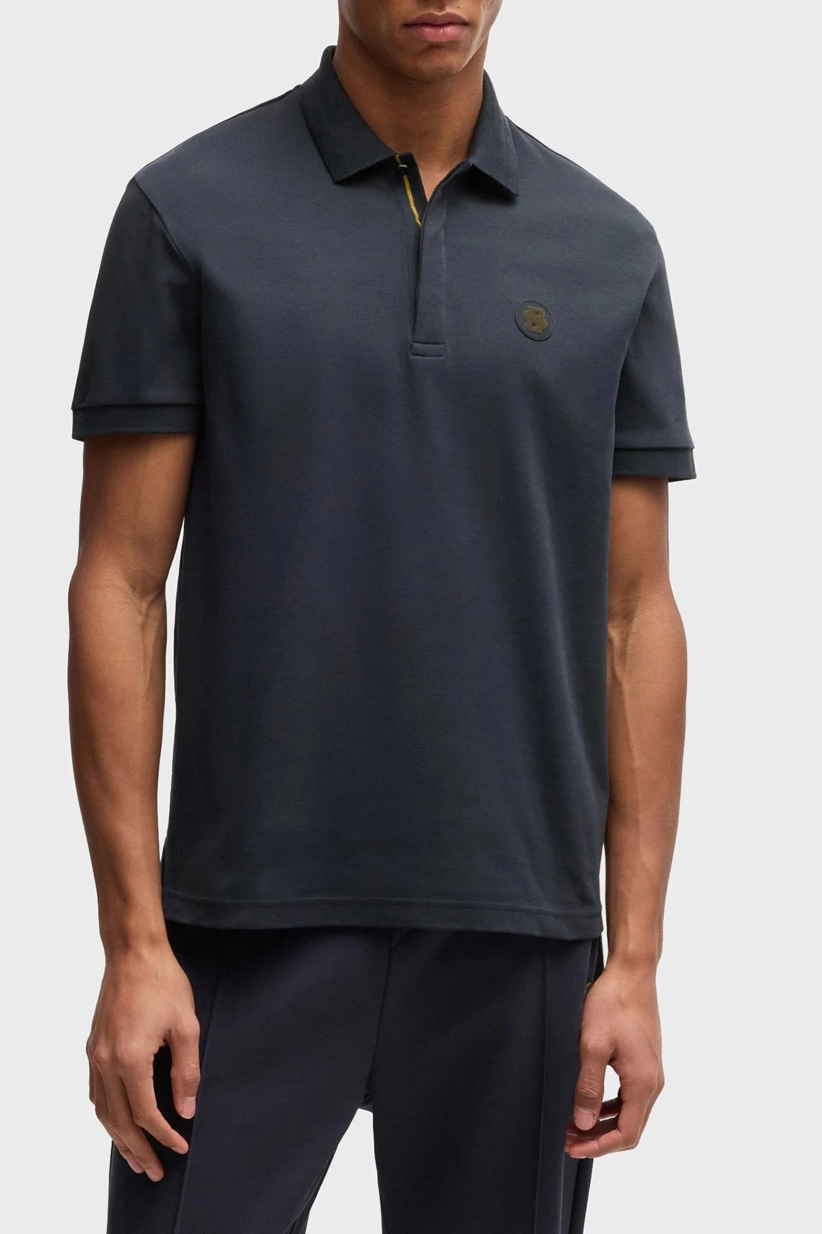 Boss Logolu % 100 Pamuk Regular Fit Düğmeli Erkek Polo Yaka T Shirt 50533273 402 LACİVERT - 1
