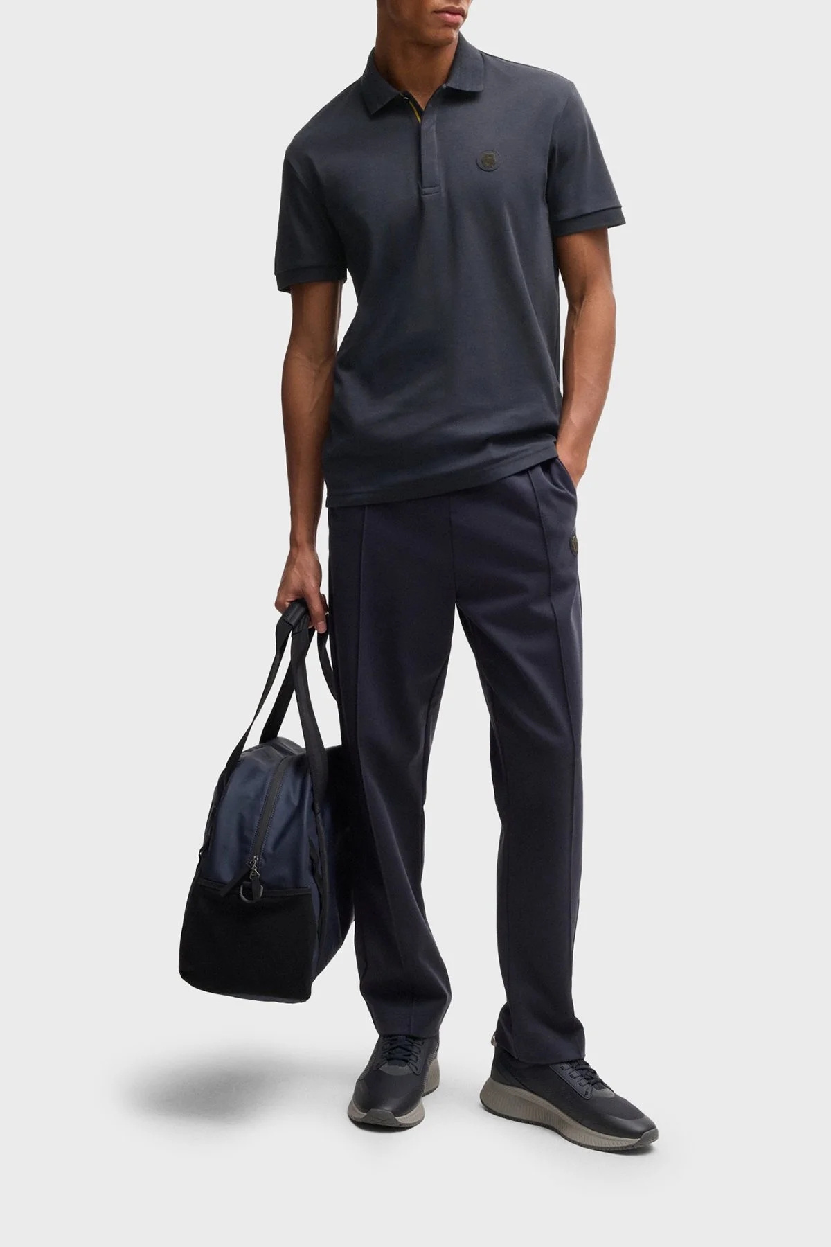 Boss Logolu % 100 Pamuk Regular Fit Düğmeli Erkek Polo Yaka T Shirt 50533273 402 LACİVERT - 2