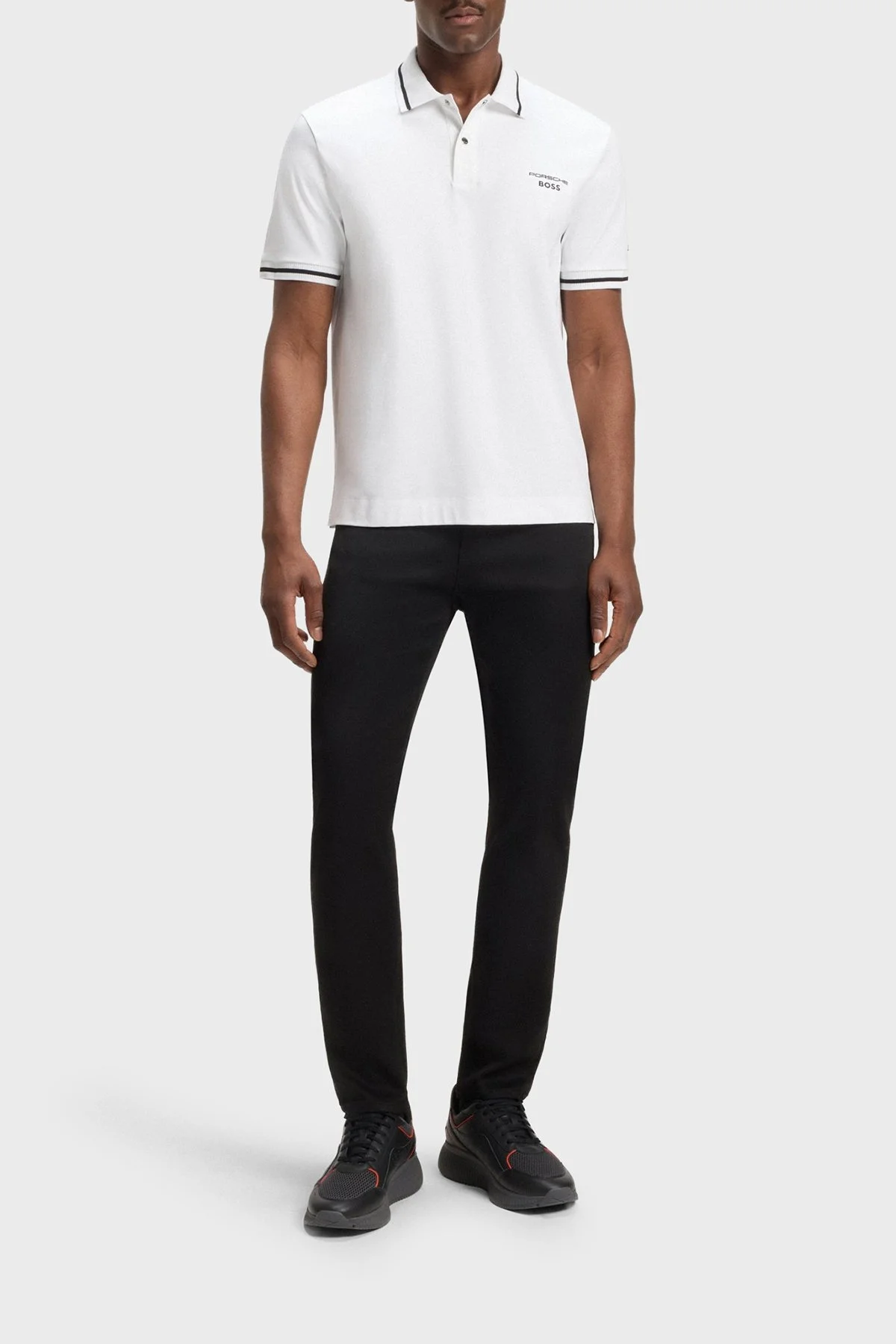 Boss Logolu % 100 Pamuk Regular Fit Düğmeli Erkek Polo Yaka T Shirt 50543257 100 BEYAZ - 2