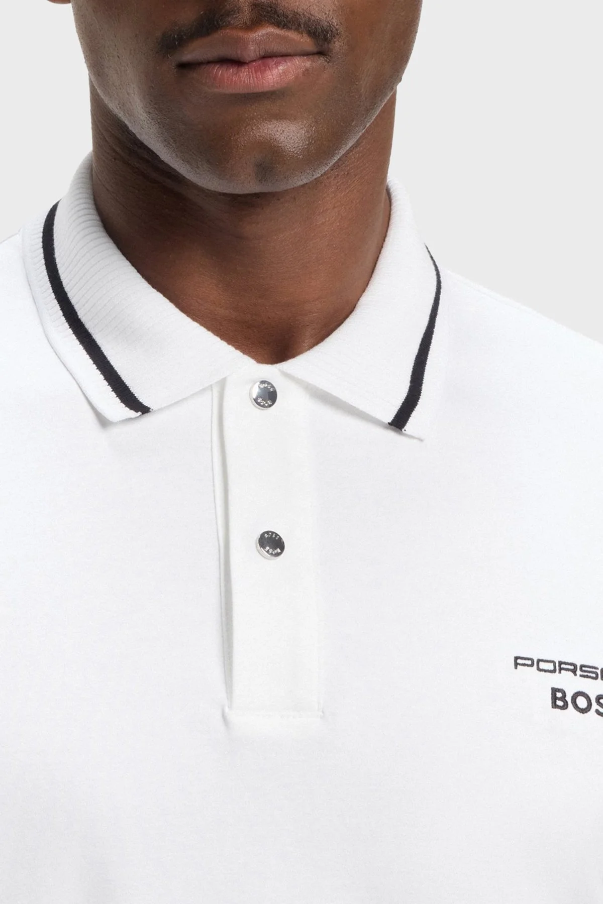 Boss Logolu % 100 Pamuk Regular Fit Düğmeli Erkek Polo Yaka T Shirt 50543257 100 BEYAZ - 4