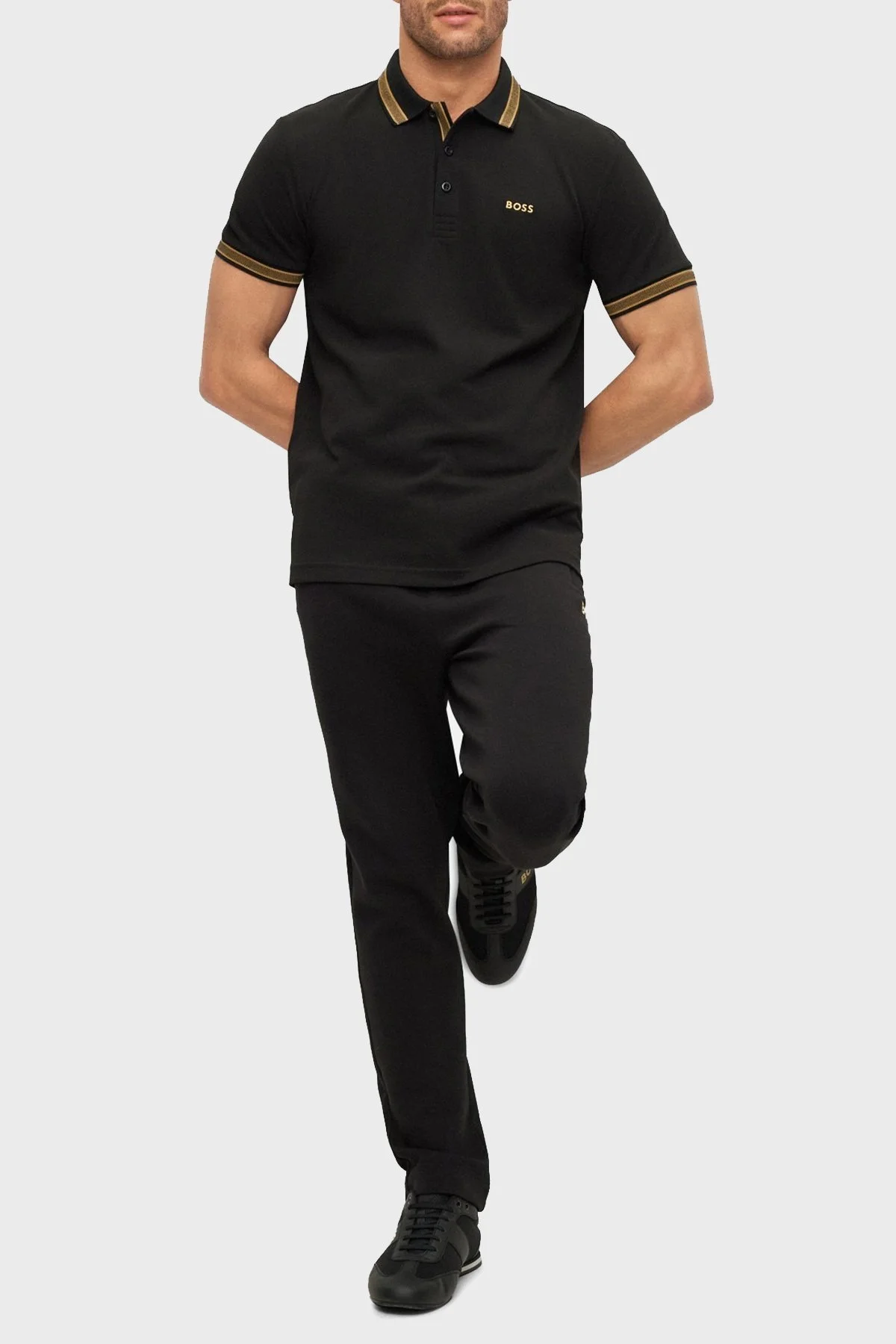 Boss Logolu % 100 Pamuk Regular Fit Erkek Polo T Shirt 50468983 005 SİYAH - 2
