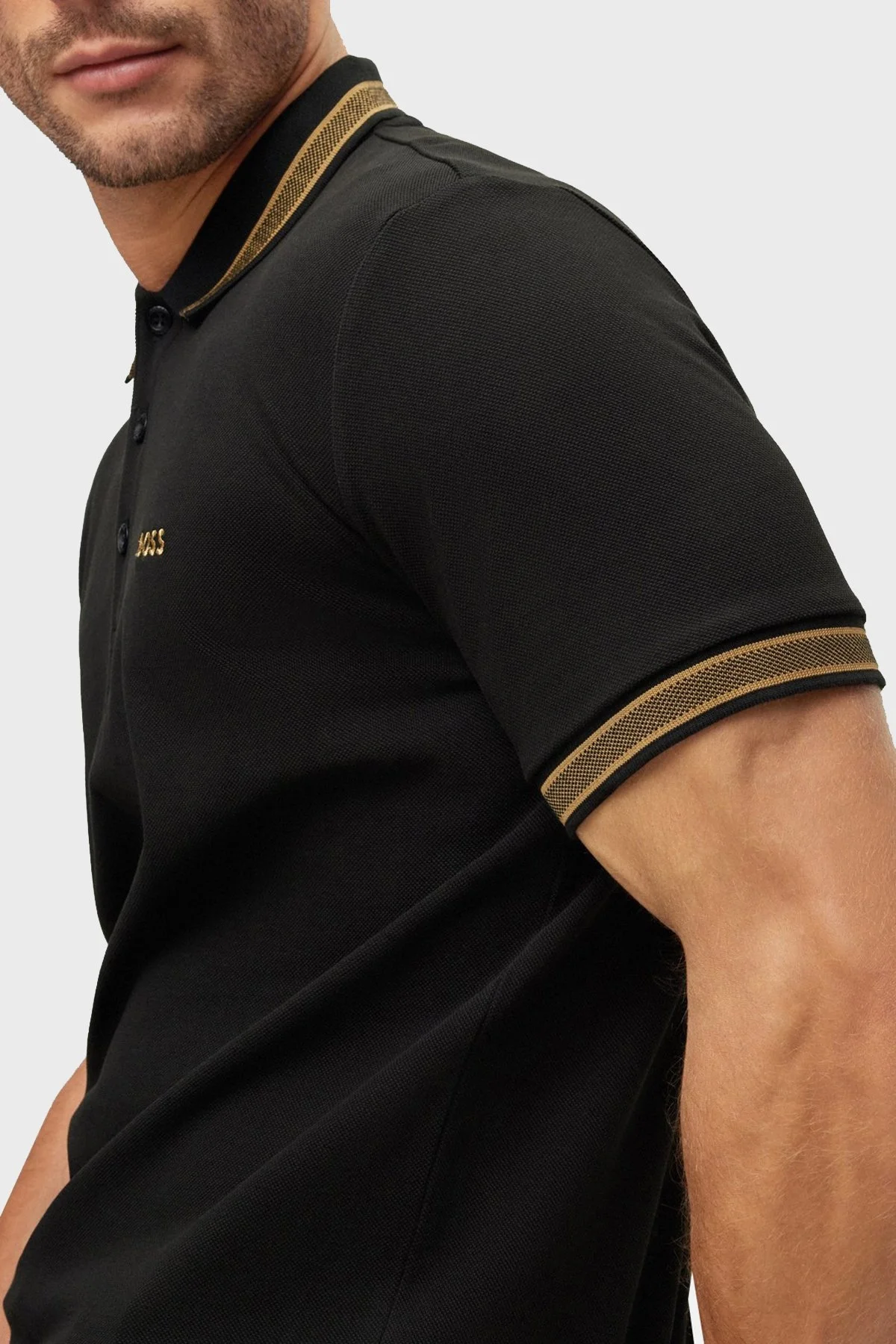 Boss Logolu % 100 Pamuk Regular Fit Erkek Polo T Shirt 50468983 005 SİYAH - 4