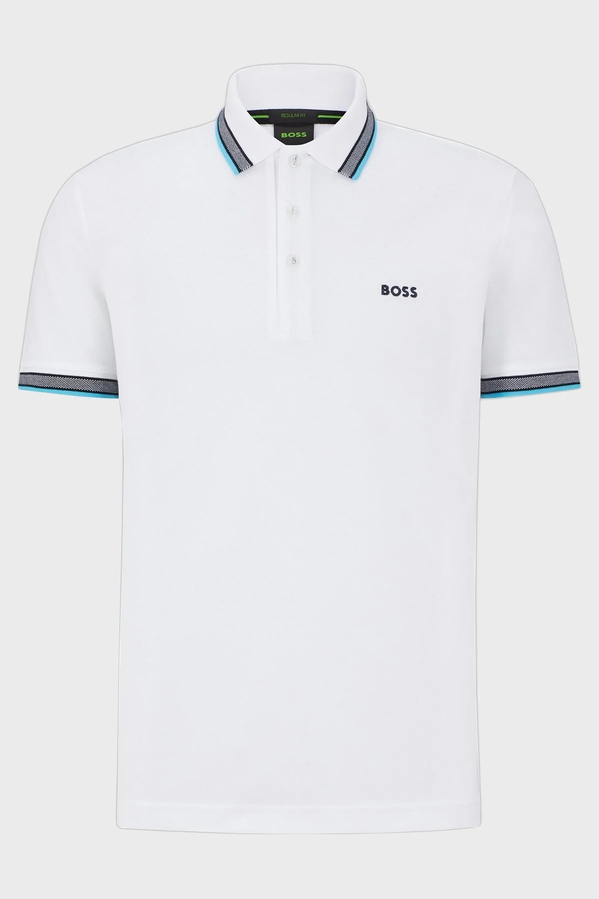 Boss Logolu % 100 Pamuk Regular Fit Erkek Polo T Shirt 50468983 106 BEYAZ - 5
