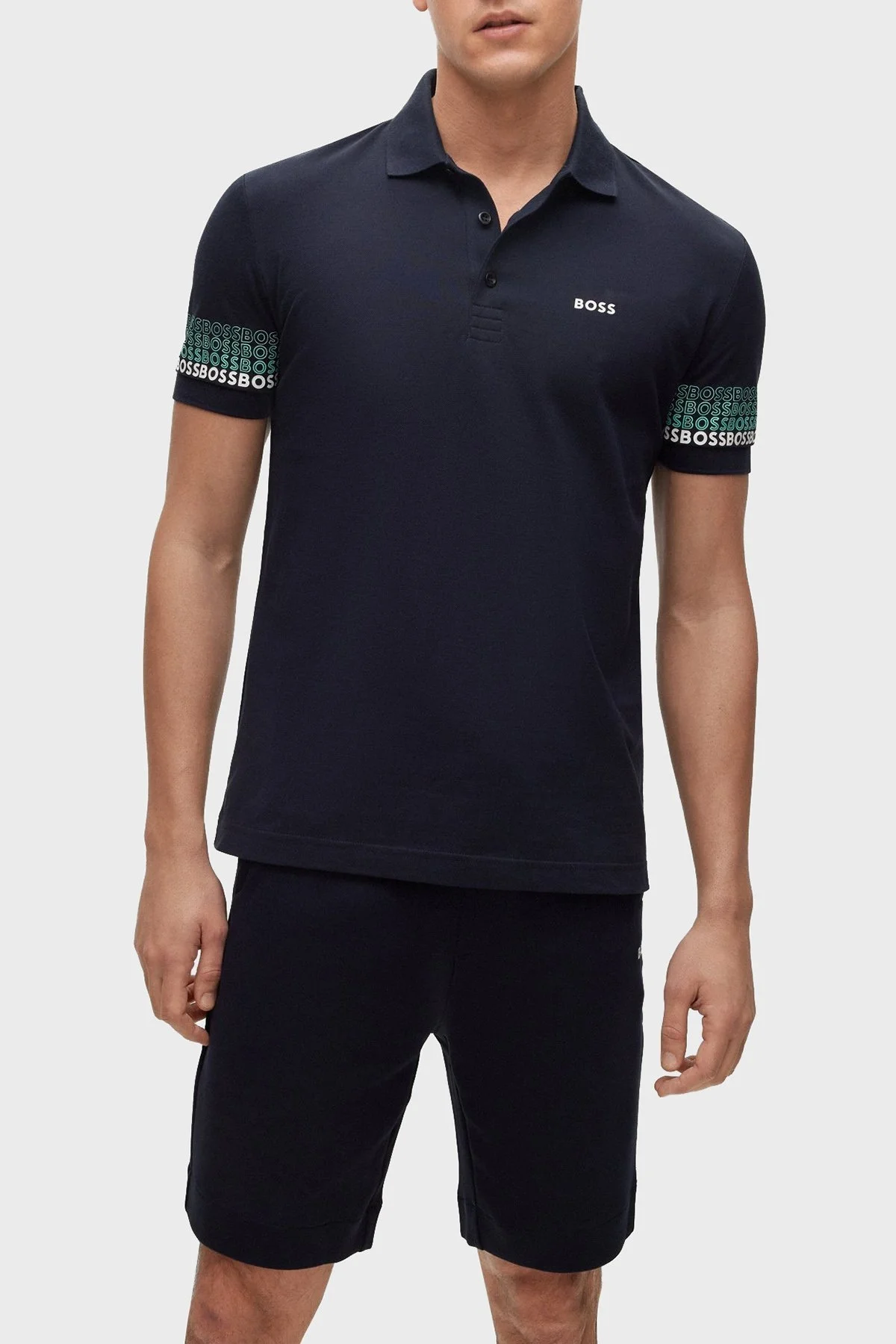 Boss Logolu % 100 Pamuk Regular Fit Erkek Polo T Shirt 50488293 402 LACİVERT - 1