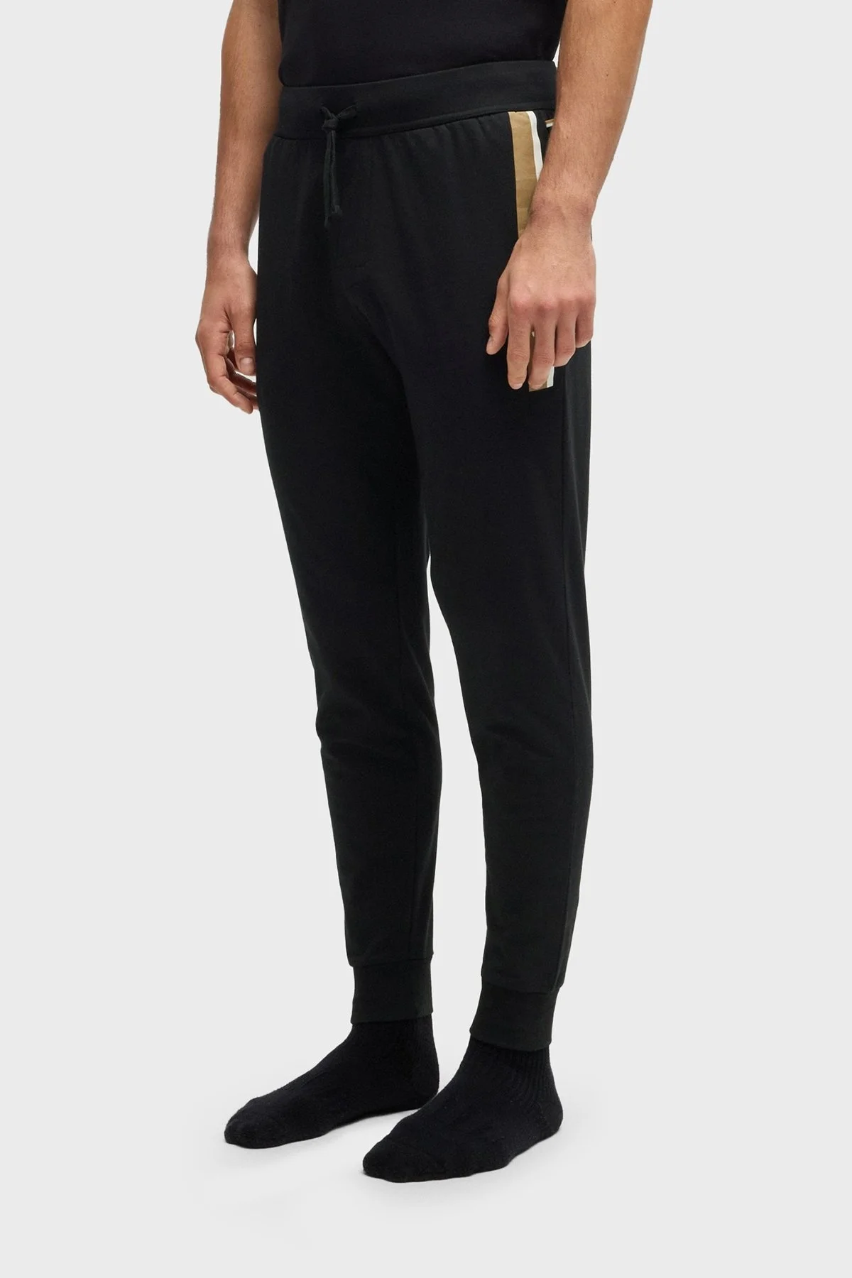 Boss Logolu % 100 Pamuk Regular Fit Ribanalı Paça Erkek Pantolon 50540654 001 SİYAH - 1