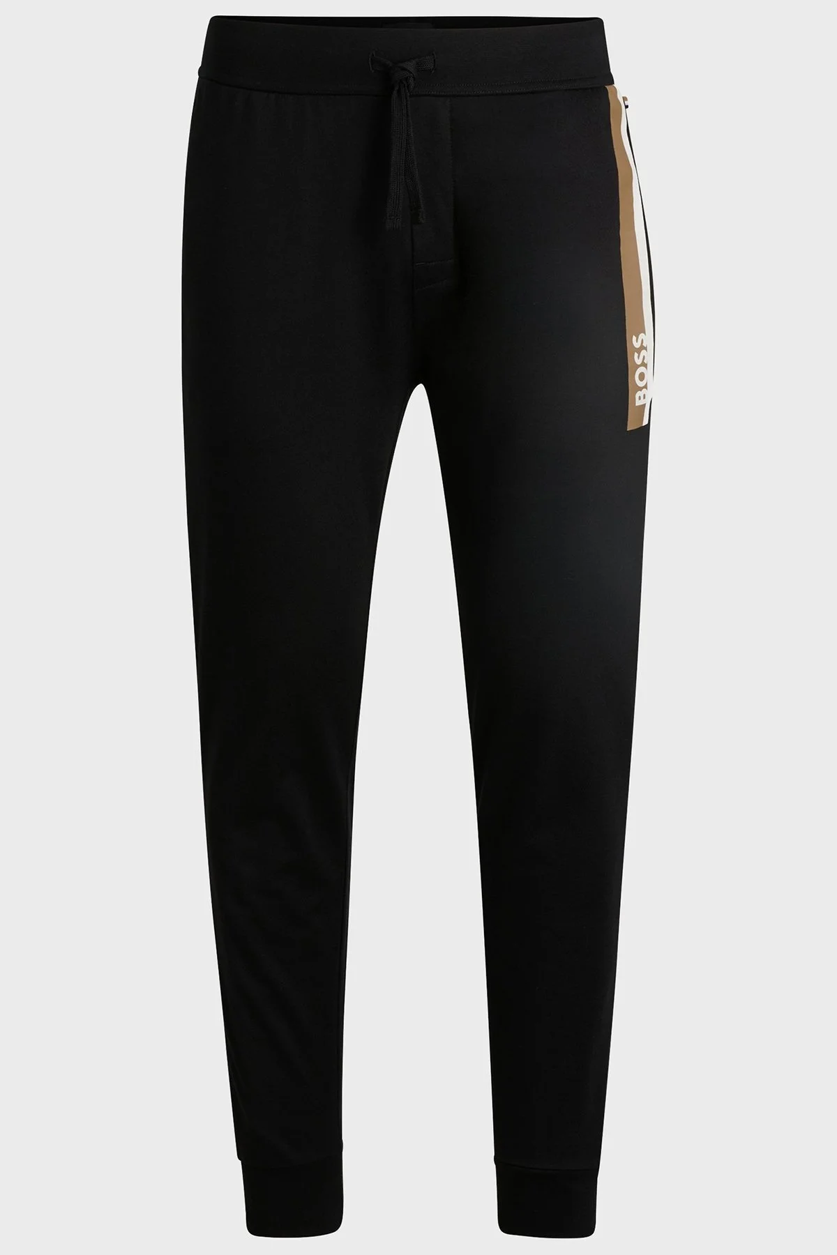 Boss Logolu % 100 Pamuk Regular Fit Ribanalı Paça Erkek Pantolon 50540654 001 SİYAH - 5