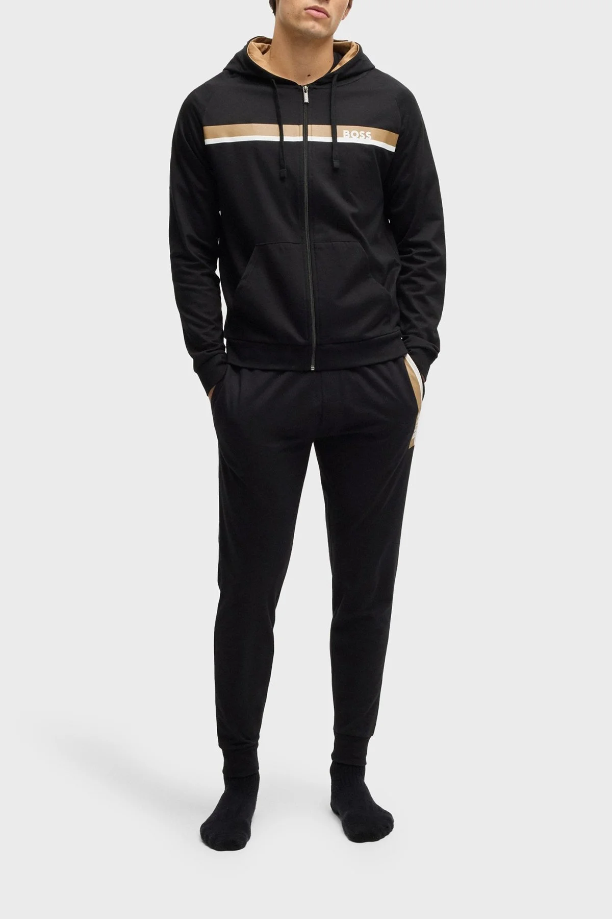 Boss Logolu % 100 Pamuk Regular Fit Ribanalı Paça Erkek Pantolon 50540654 001 SİYAH - 7