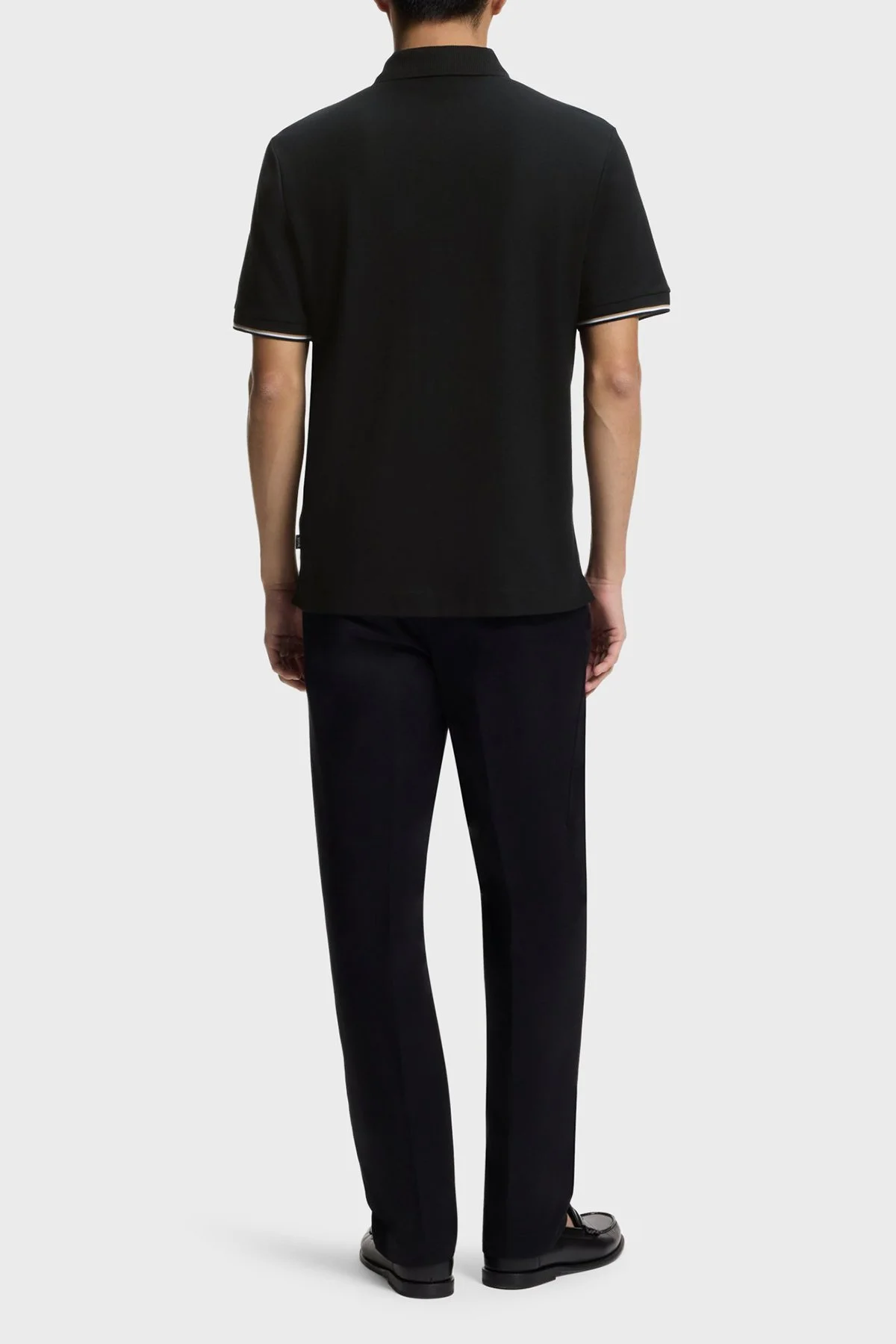 Boss Logolu % 100 Pamuk Regular Fit Yarım Fermuarlı Erkek Polo 50555108 001 SİYAH - 3