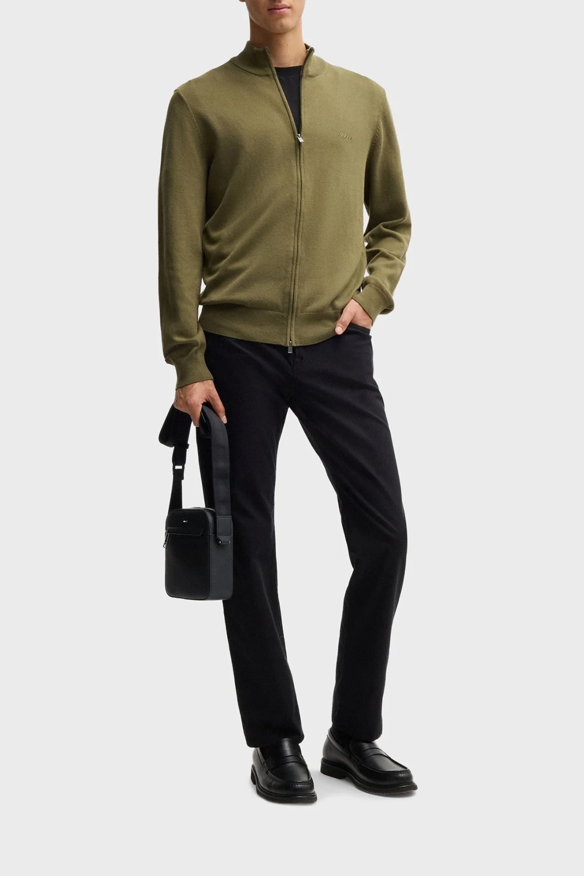 Boss Logolu Ayarlanabilir Askılı Erkek Çanta 50536475 001 SİYAH - 3