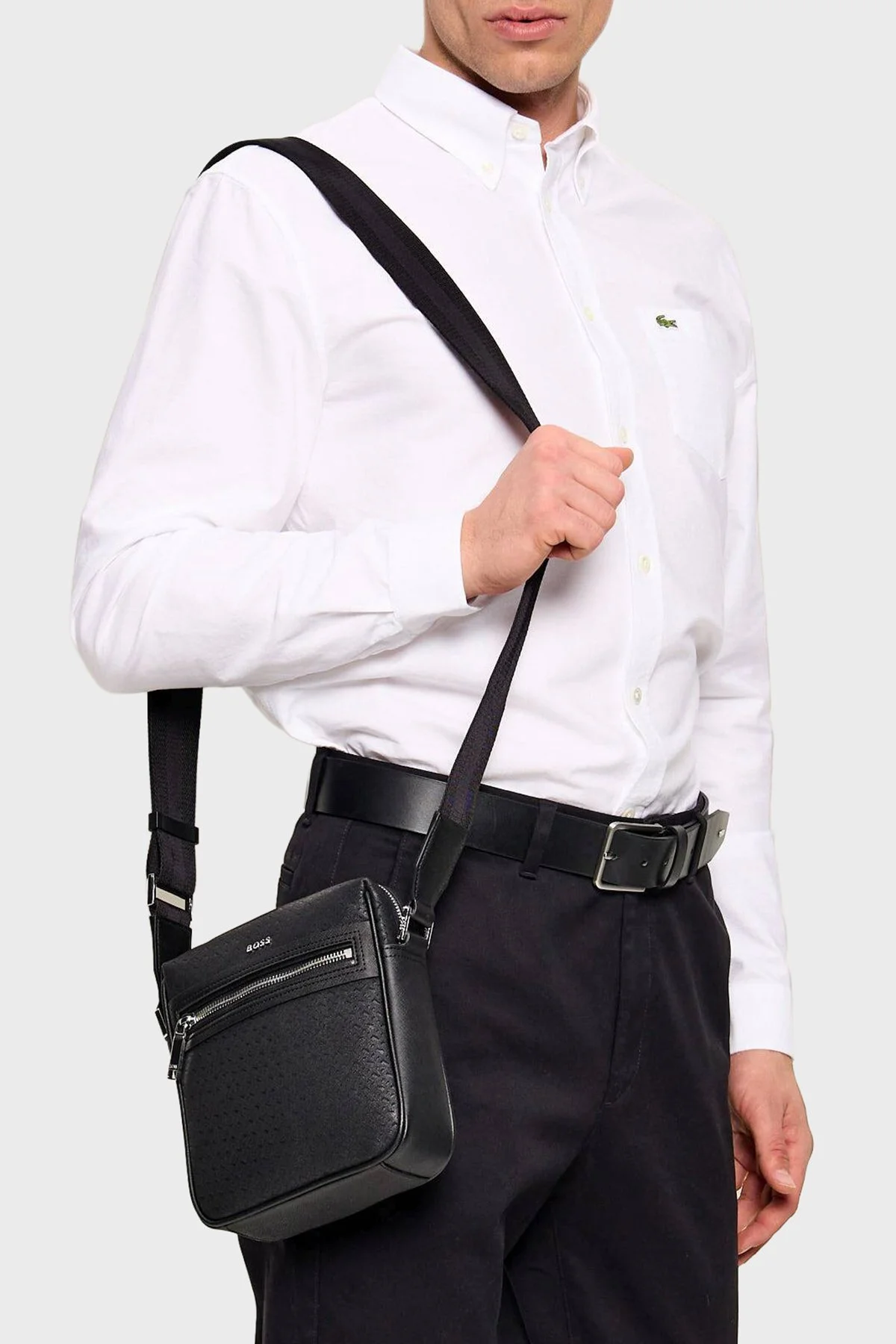 Boss Logolu Ayarlanabilir Askılı Erkek Çanta 50563718 002 SİYAH - 2
