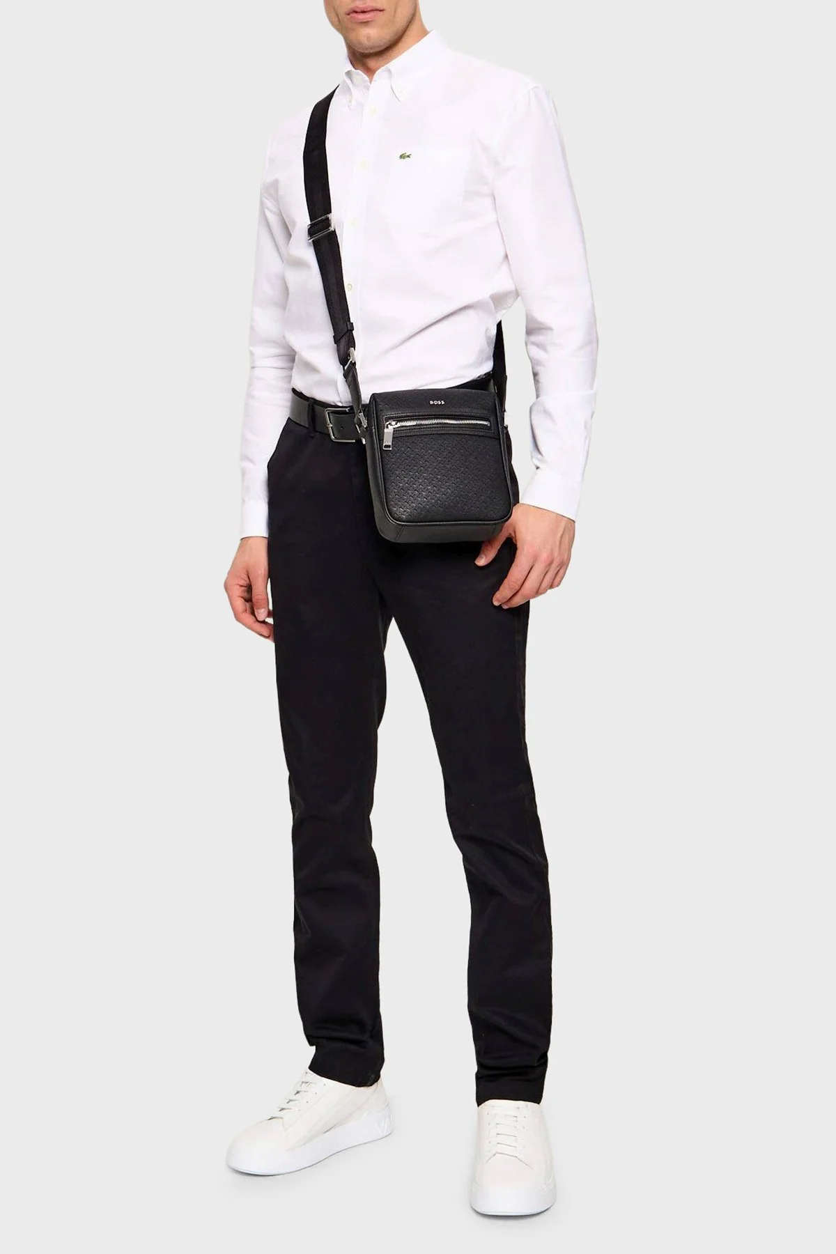 Boss Logolu Ayarlanabilir Askılı Erkek Çanta 50563718 002 SİYAH - 4