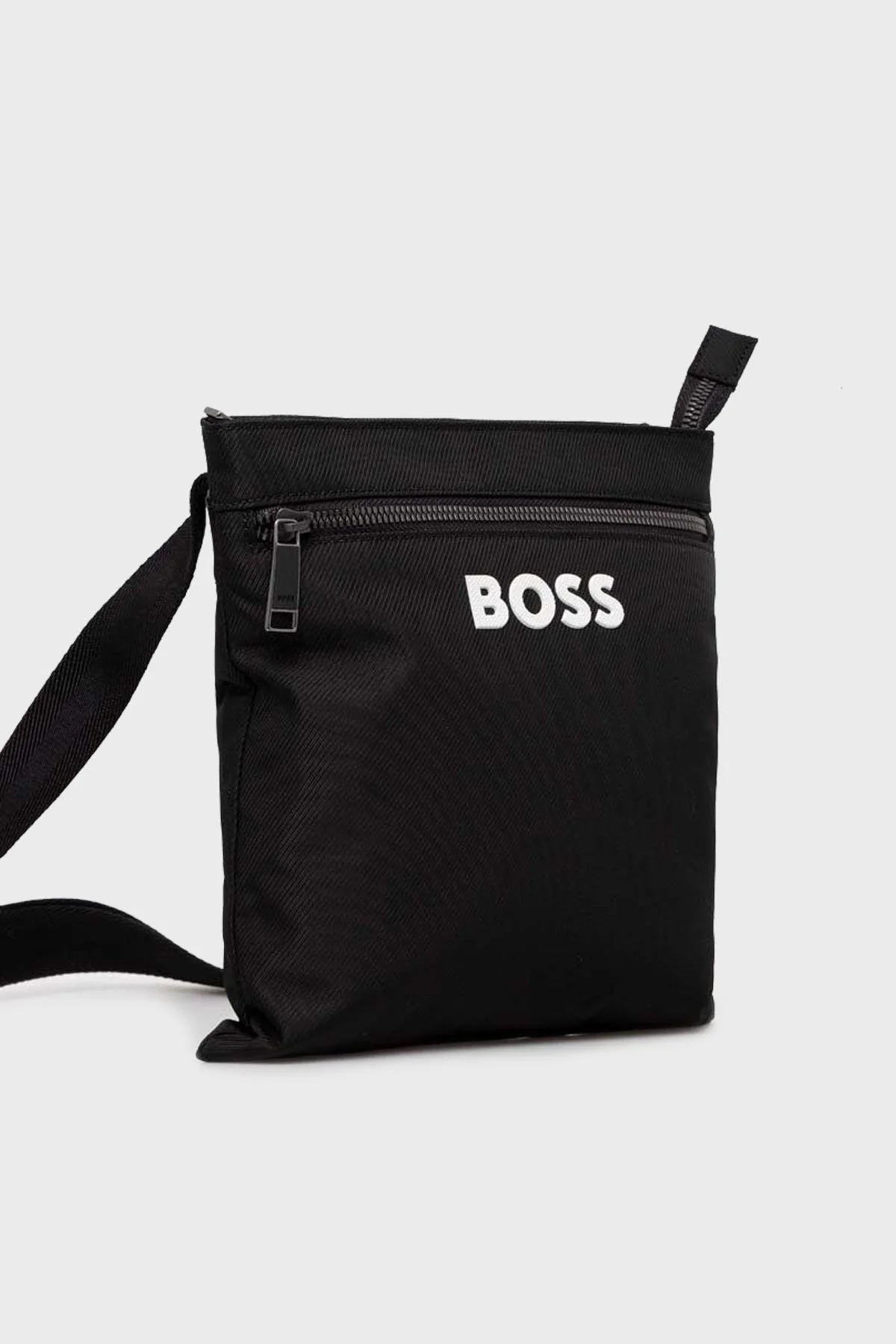Boss Logolu Ayarlanabilir Askılı Fermuarlı Erkek Çanta 50511930 001 SİYAH - 3