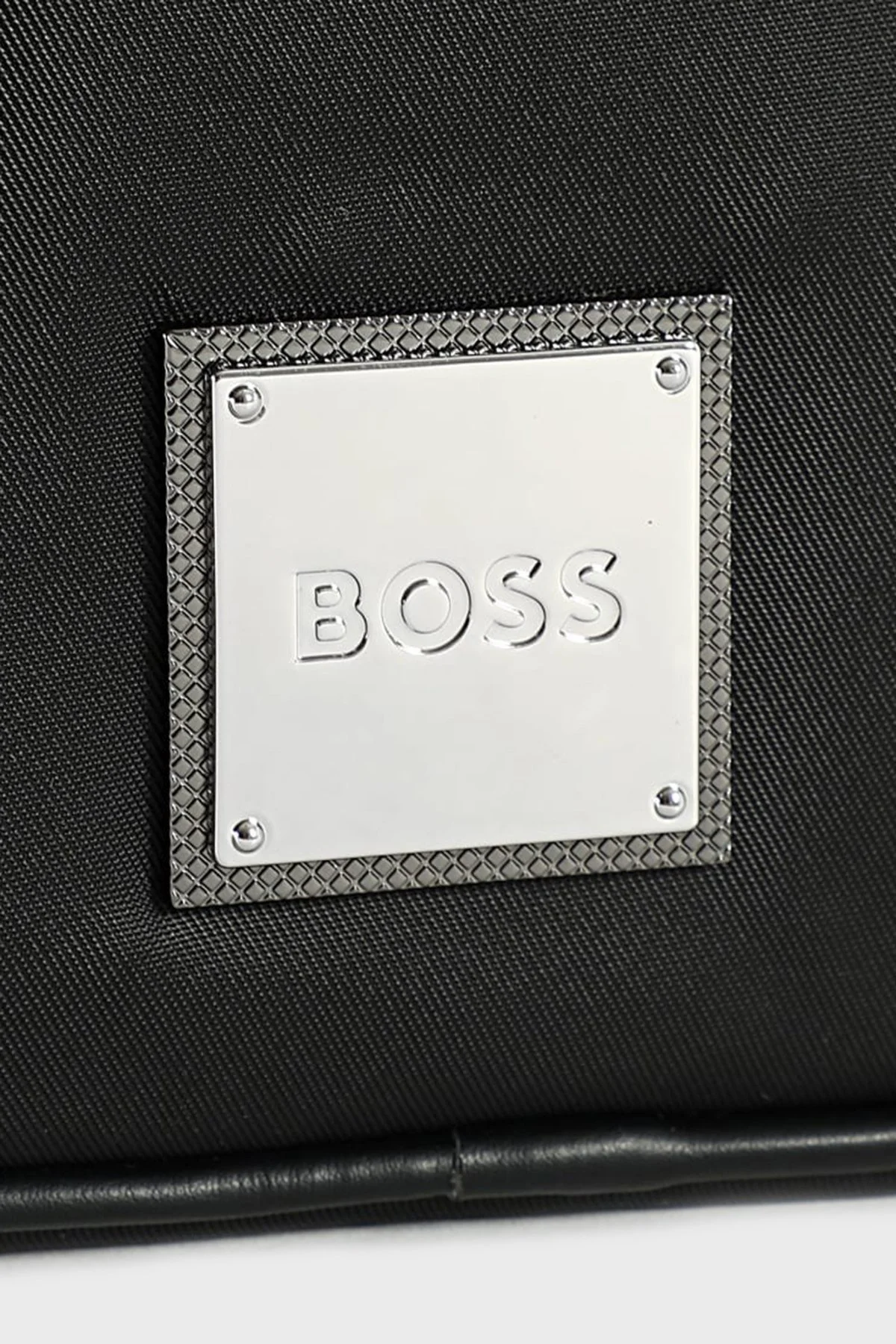 Boss Logolu Ayarlanabilir Askılı Fermuarlı Küçük Erkek Çanta 50512066 001 SİYAH - 5