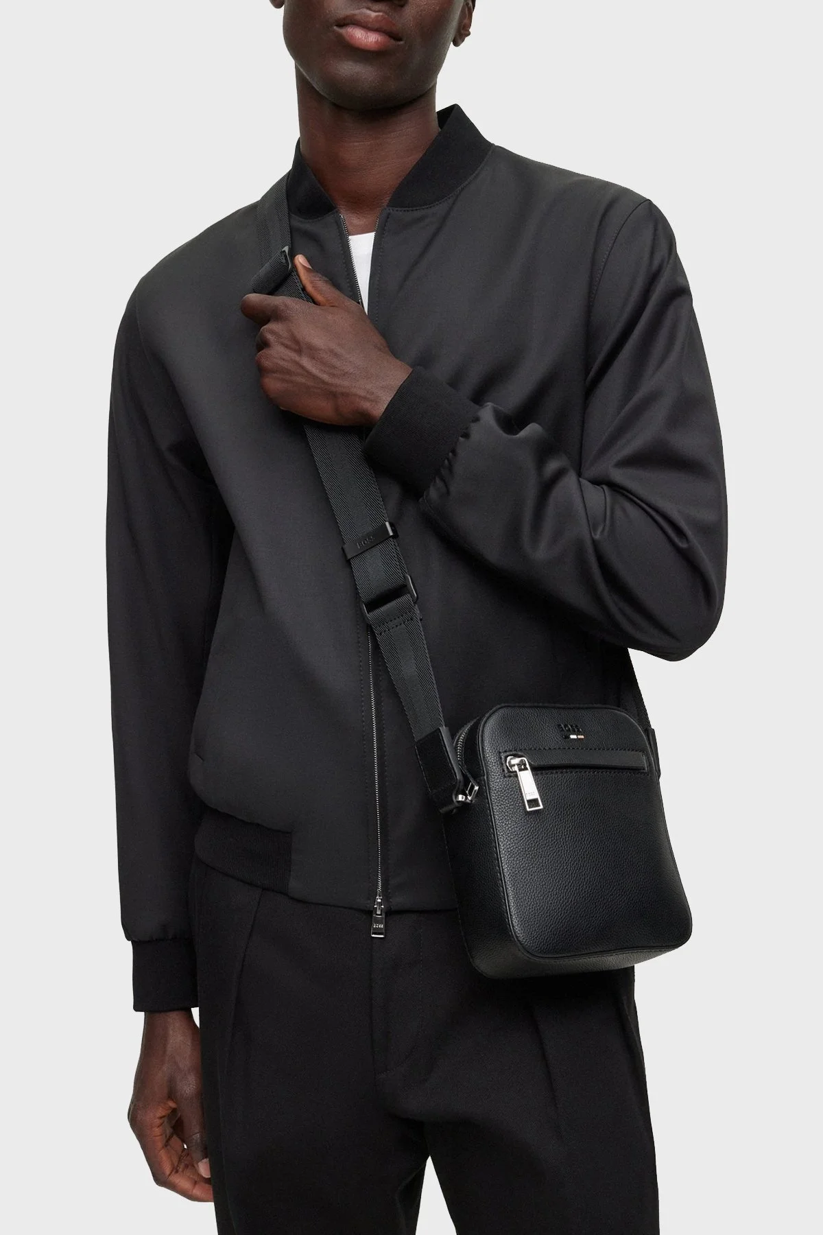 Boss Logolu Ayarlanabilir Omuz Askılı Erkek Çanta 50490856 001 SİYAH - 3