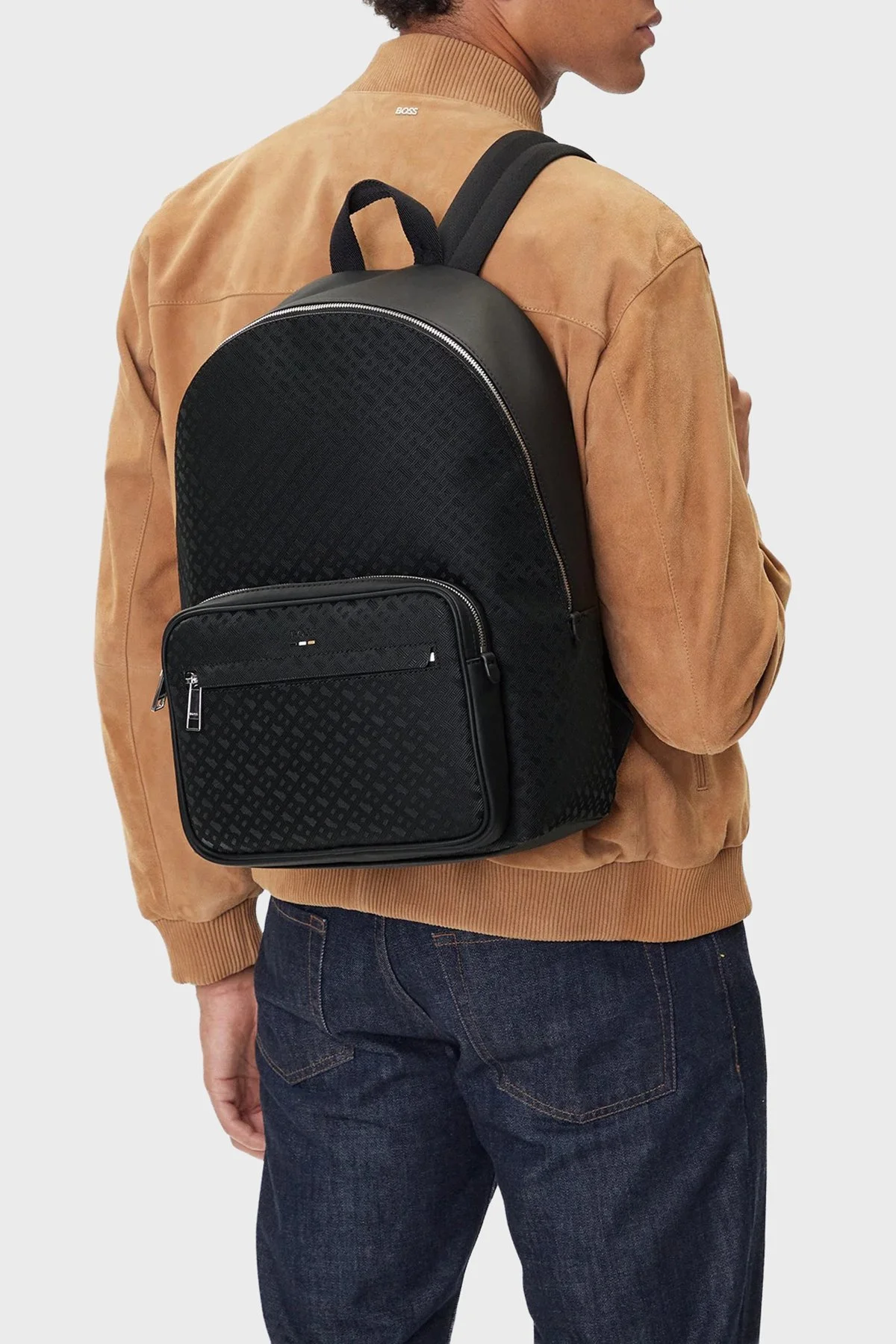 Boss Logolu Ayarlanabilir Omuz Askılı Erkek Sırt Çantası 50548062 001 SİYAH - 2