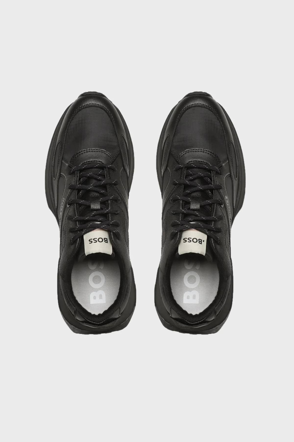 Boss Logolu Bağcıklı Suni Deri Spor 50498913 001 Erkek Ayakkabı 50498913 001 SİYAH - 4
