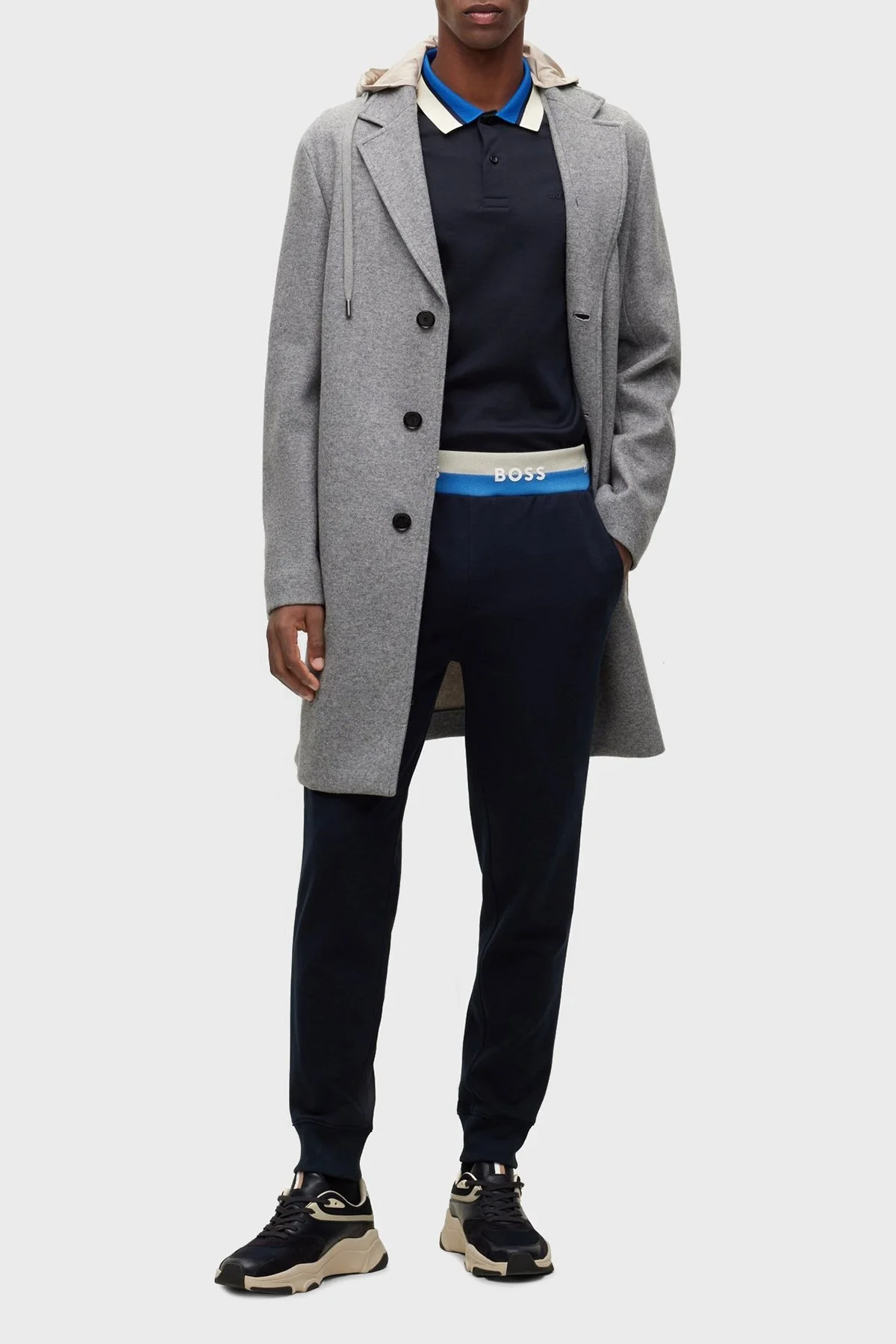 Boss Logolu Bel Bantlı Pamuklu Erkek Pantolon 50481251 404 LACİVERT - 1