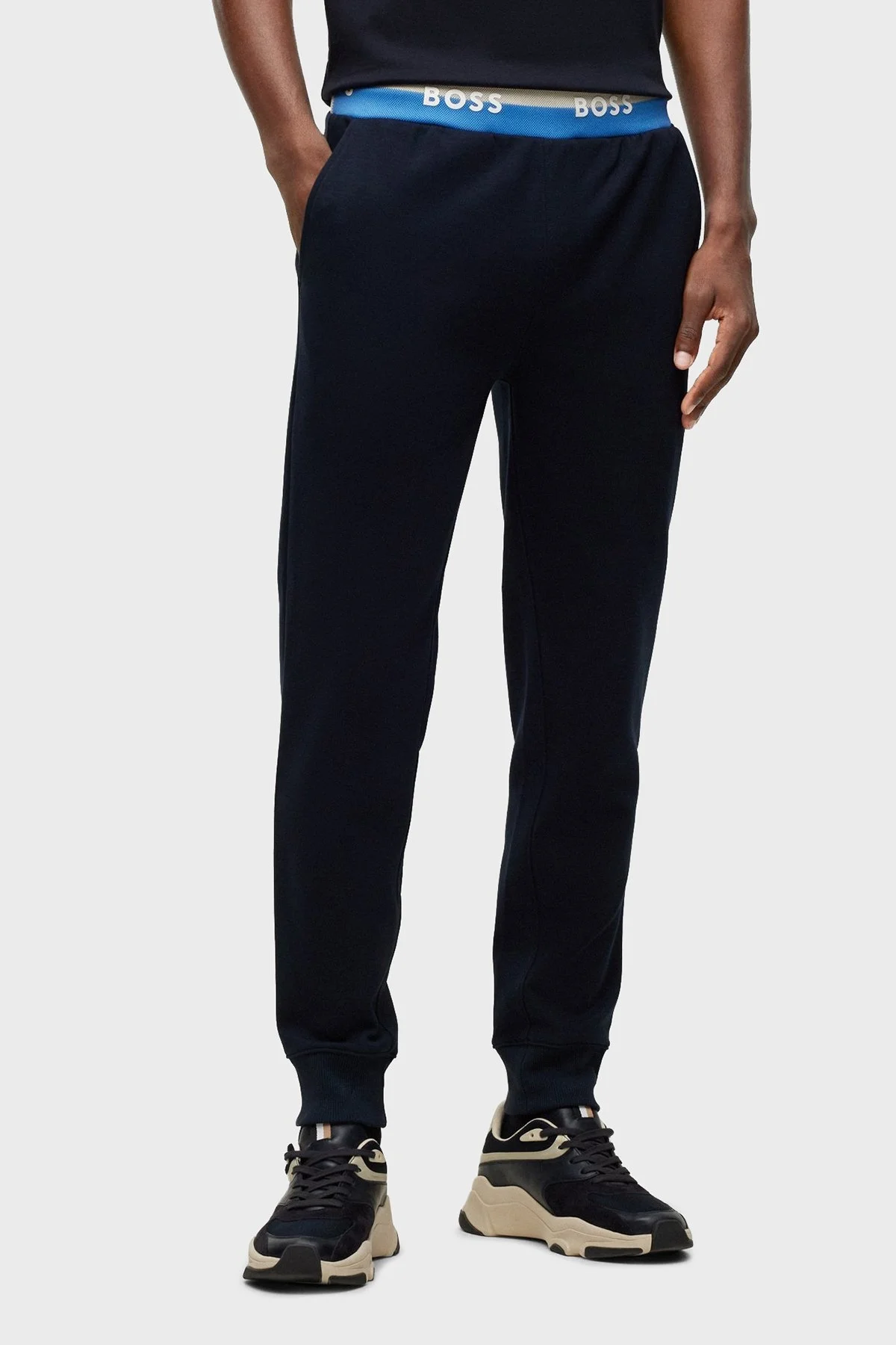 Boss Logolu Bel Bantlı Pamuklu Erkek Pantolon 50481251 404 LACİVERT - 2