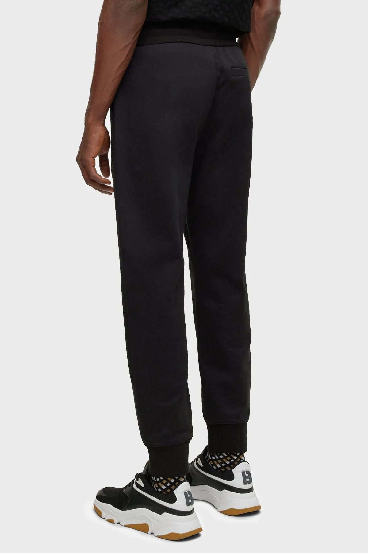Boss Logolu Belden Bağlamalı % 100 Pamuk Regular Fit Jogger Erkek Pantolon 50481345 001 SİYAH - 3