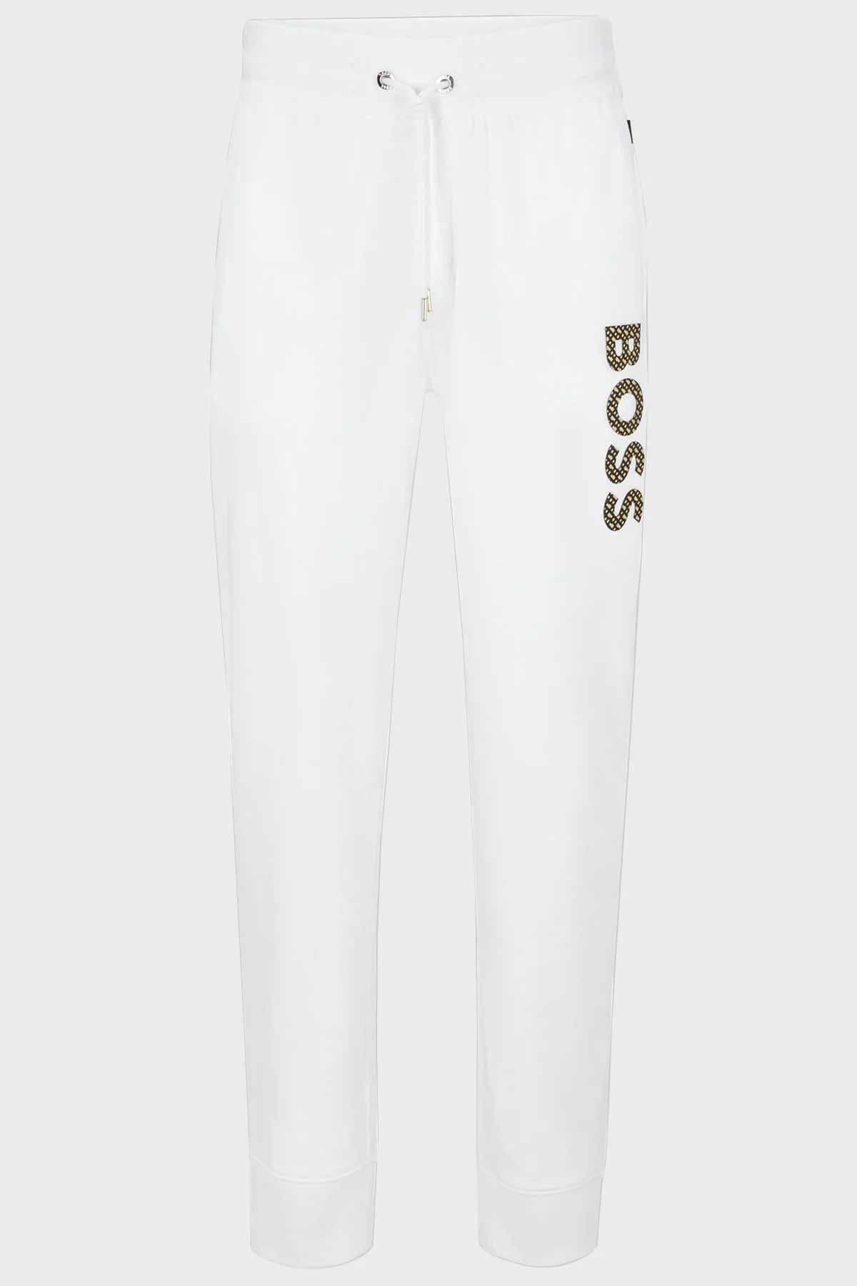 Boss Logolu Belden Bağlamalı % 100 Pamuk Regular Fit Jogger Erkek Pantolon 50481345 100 BEYAZ - 6