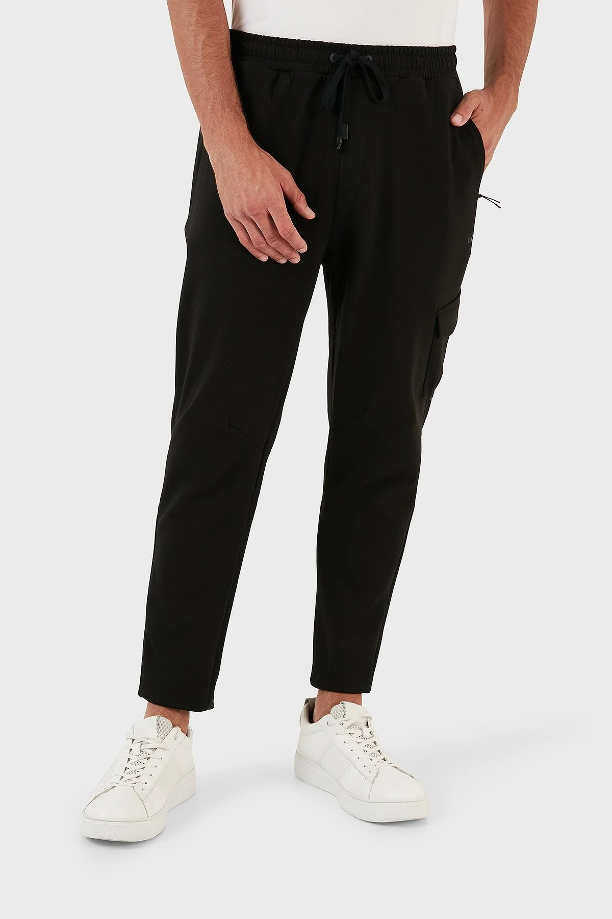 Boss Hariq Streç Pamuklu Regular Fit Jogger Spor Erkek Pantolon 50493484 001 SİYAH - 3