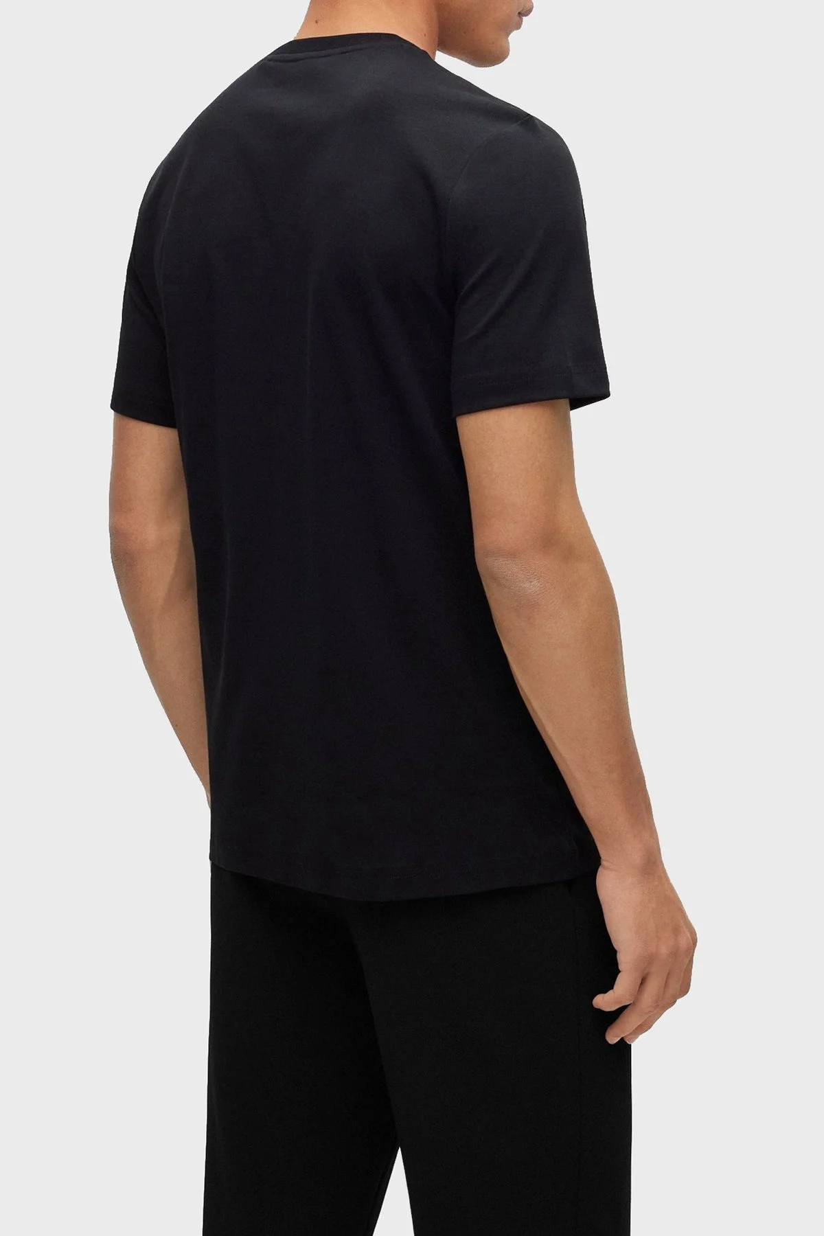 Boss Logolu Bisiklet Yaka % 100 Pamuk Regular Fit Erkek T Shirt 50481590 001 SİYAH - 2