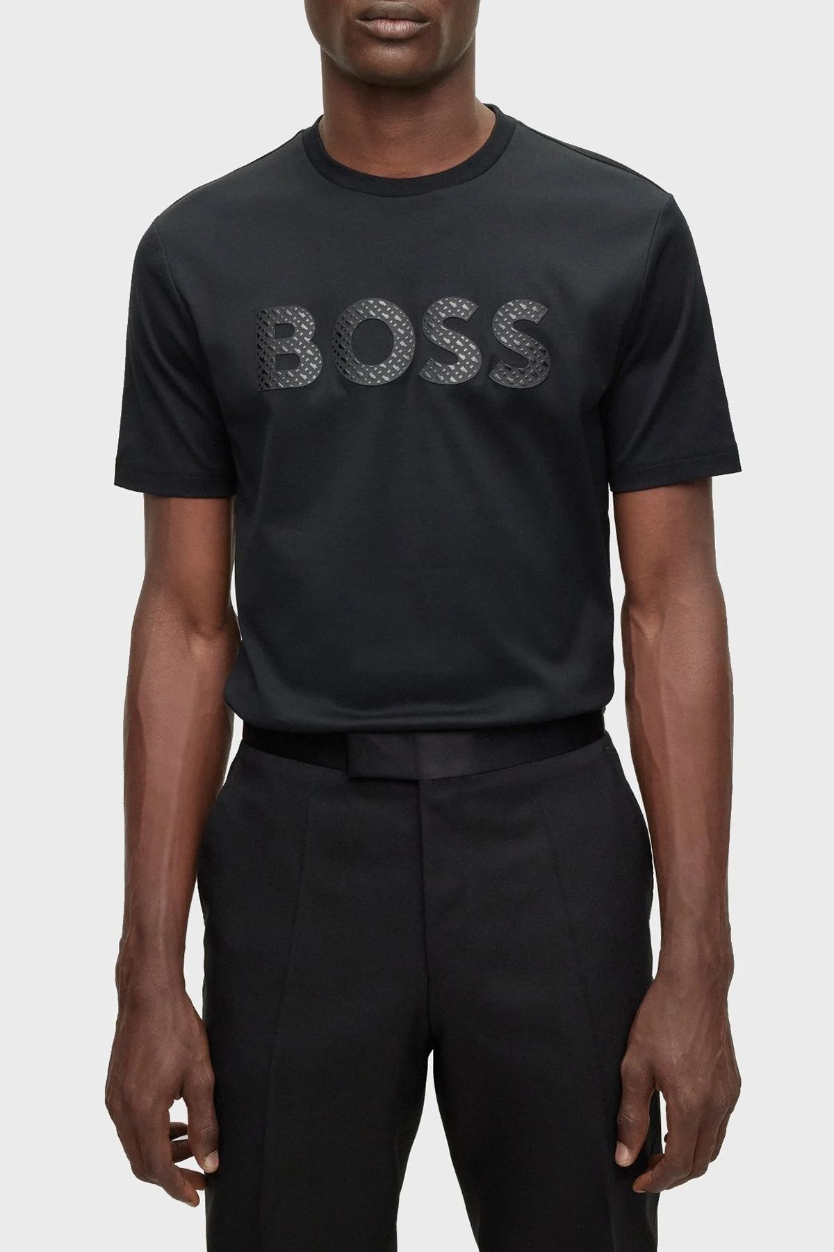 Boss Logolu Bisiklet Yaka % 100 Pamuk Regular Fit Erkek T Shirt 50481590 002 SİYAH - 1