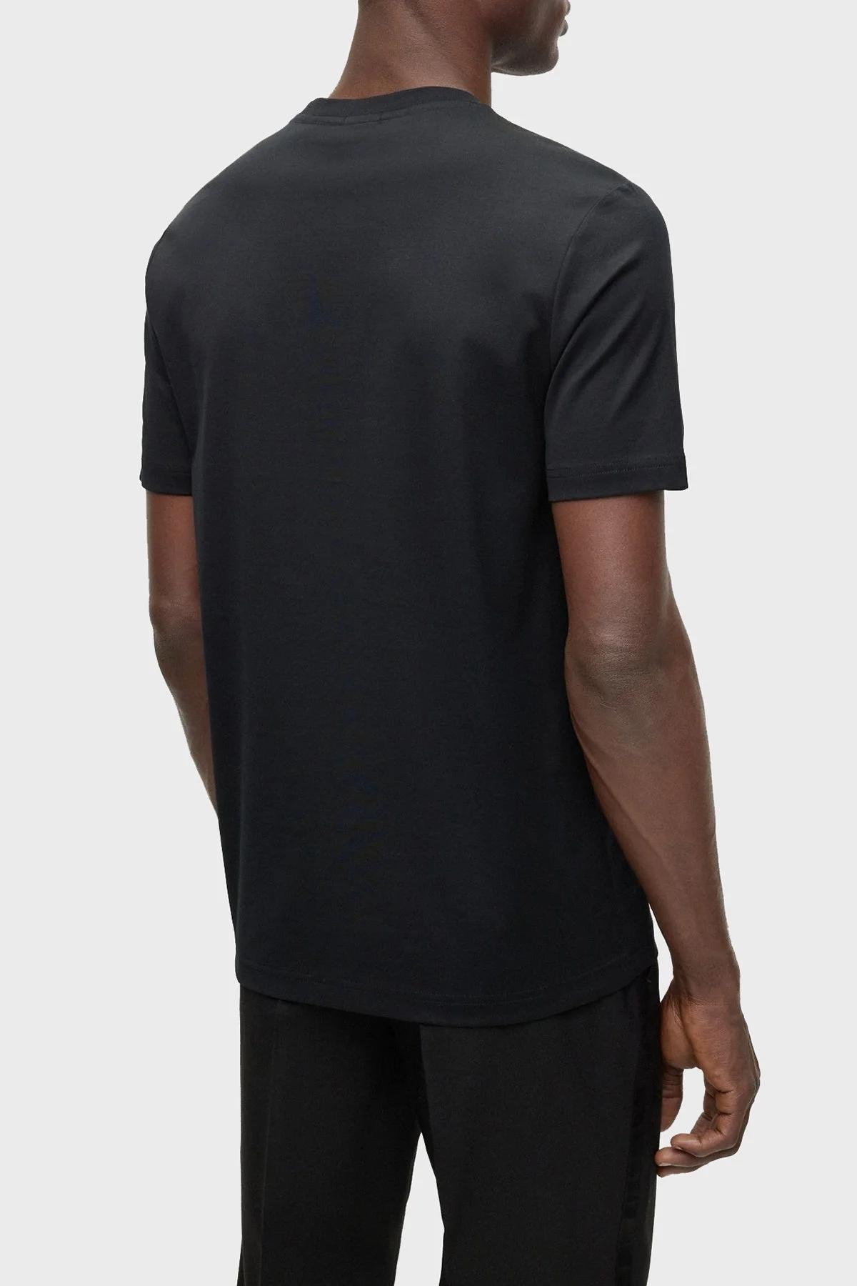 Boss Logolu Bisiklet Yaka % 100 Pamuk Regular Fit Erkek T Shirt 50481590 002 SİYAH - 3