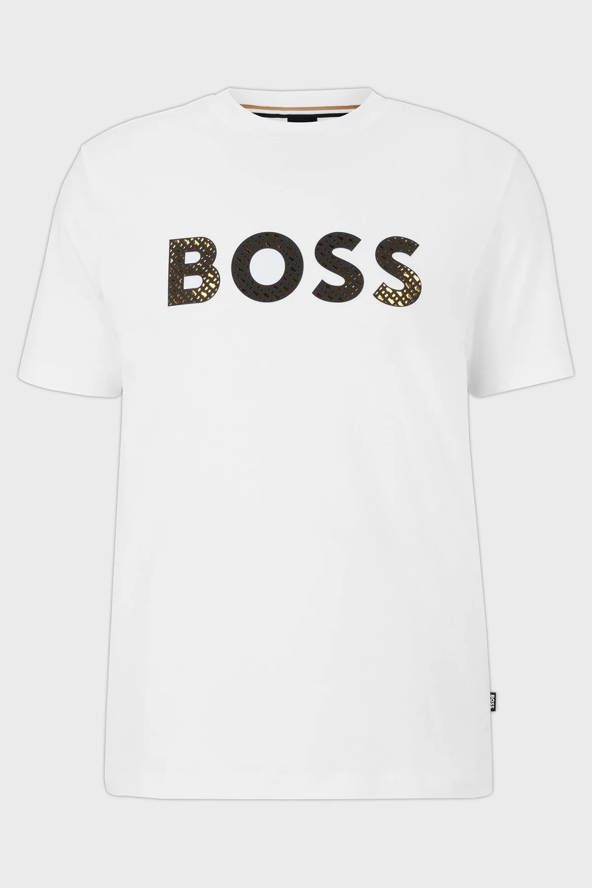 Boss Logolu Bisiklet Yaka % 100 Pamuk Regular Fit Erkek T Shirt 50481590 100 BEYAZ - 5