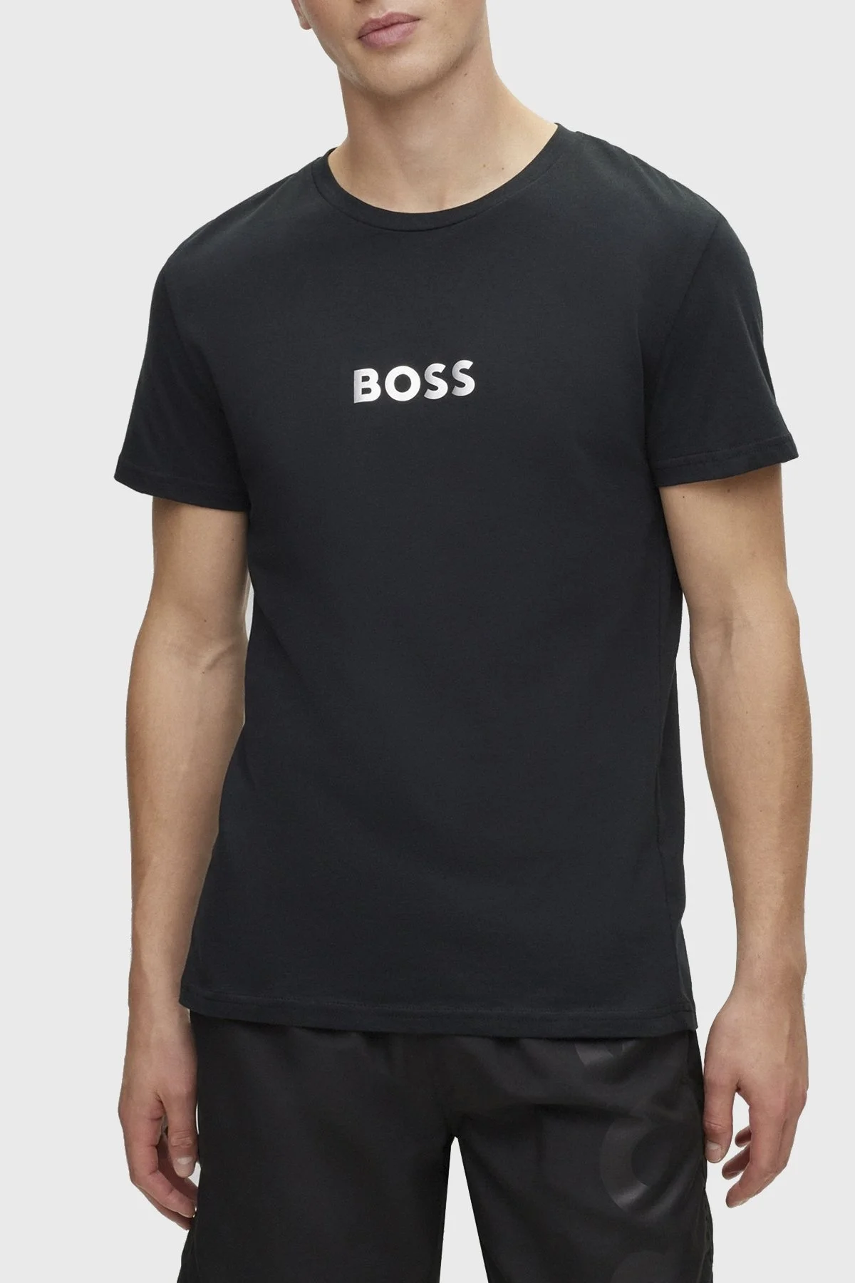 Boss Logolu Bisiklet Yaka % 100 Pamuk Regular Fit Erkek T Shirt 50484328 007 SİYAH - 1