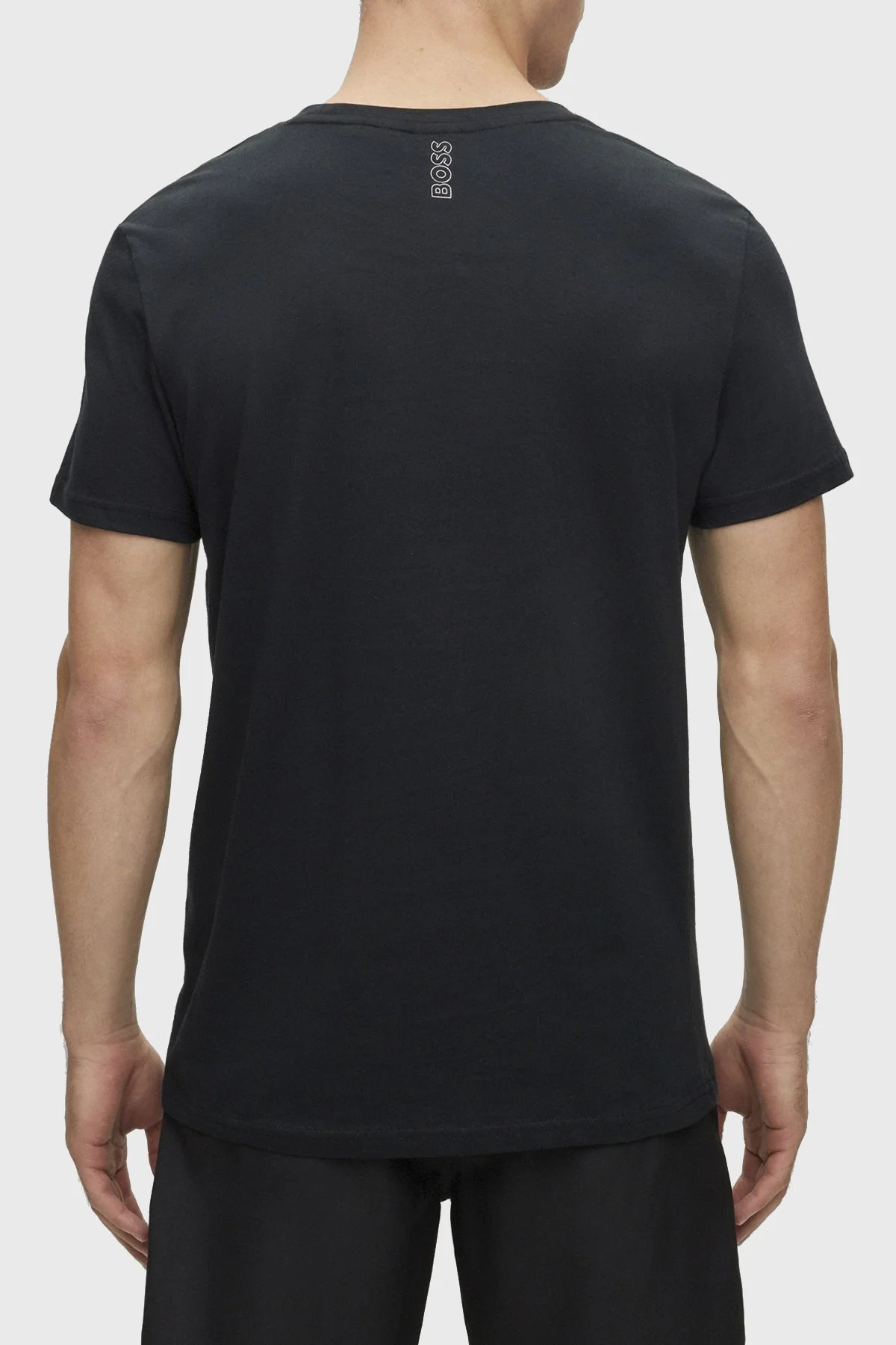 Boss Logolu Bisiklet Yaka % 100 Pamuk Regular Fit Erkek T Shirt 50484328 007 SİYAH - 2