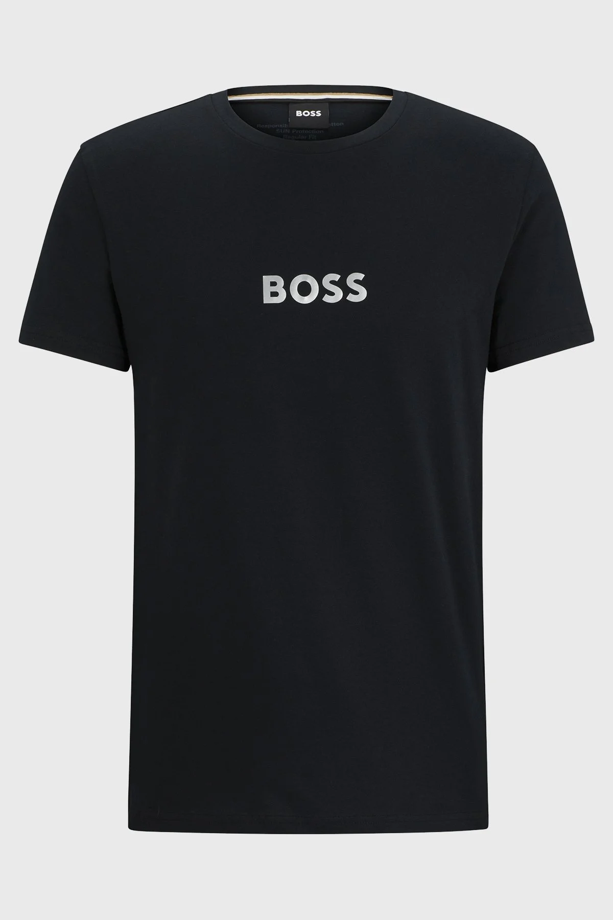 Boss Logolu Bisiklet Yaka % 100 Pamuk Regular Fit Erkek T Shirt 50484328 007 SİYAH - 3