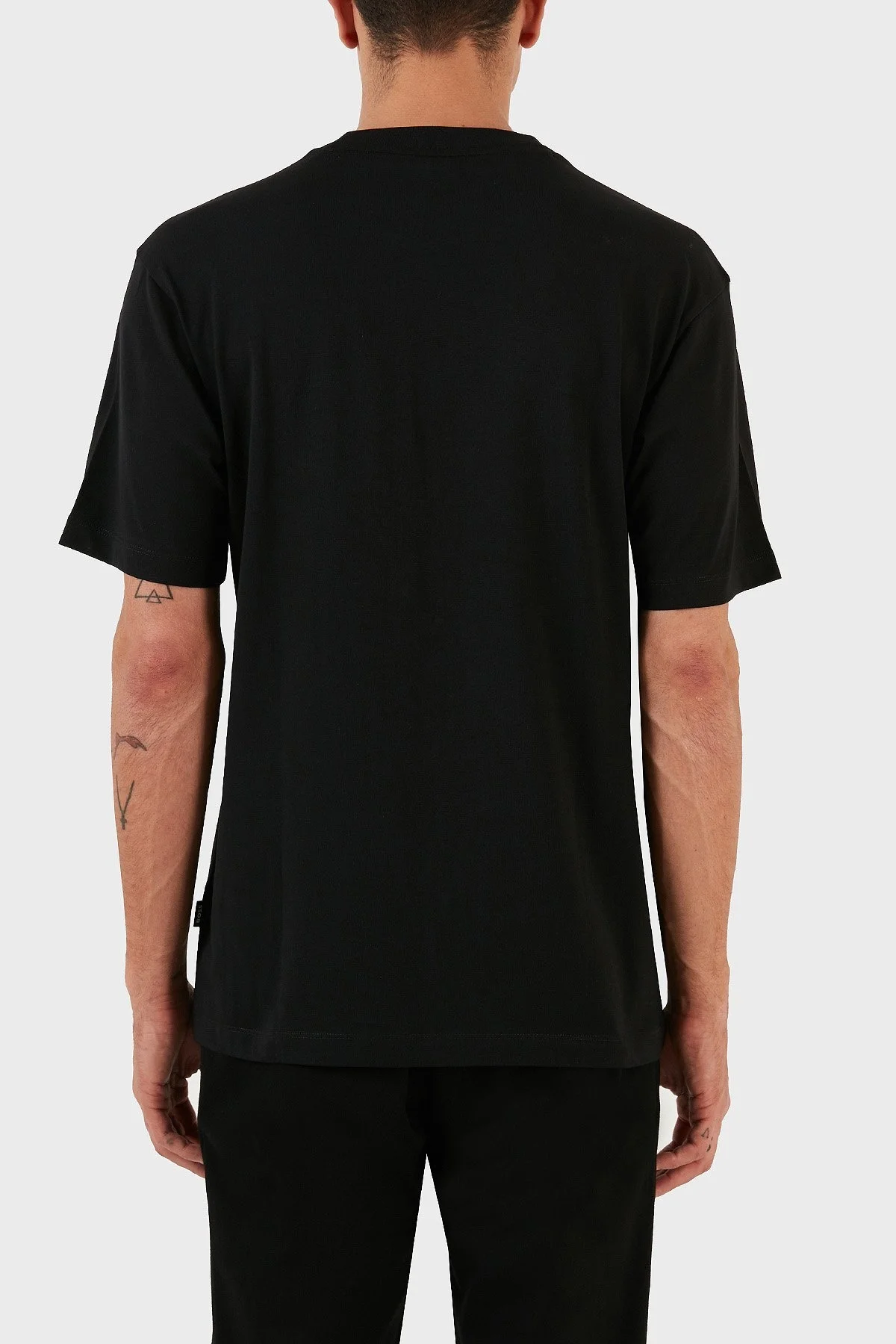 Boss Logolu Bisiklet Yaka % 100 Pamuk Regular Fit Erkek T Shirt 50496223 001 SİYAH - 2