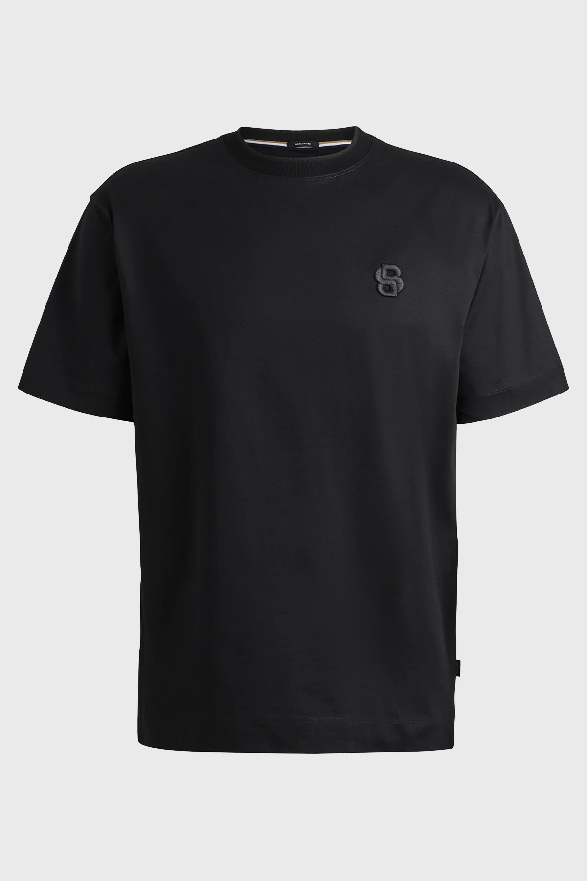 Boss Logolu Bisiklet Yaka Pamuklu Oversize Erkek T Shirt 50516951 001 SİYAH - 5