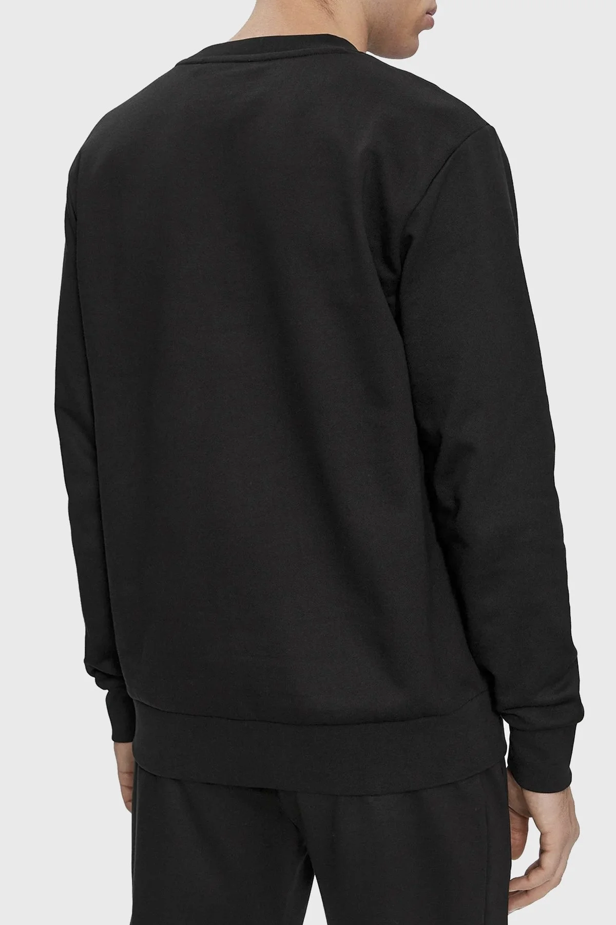 Boss Logolu Bisiklet Yaka Pamuklu Relaxed Fit Erkek Sweat 50507939 001 SİYAH - 2