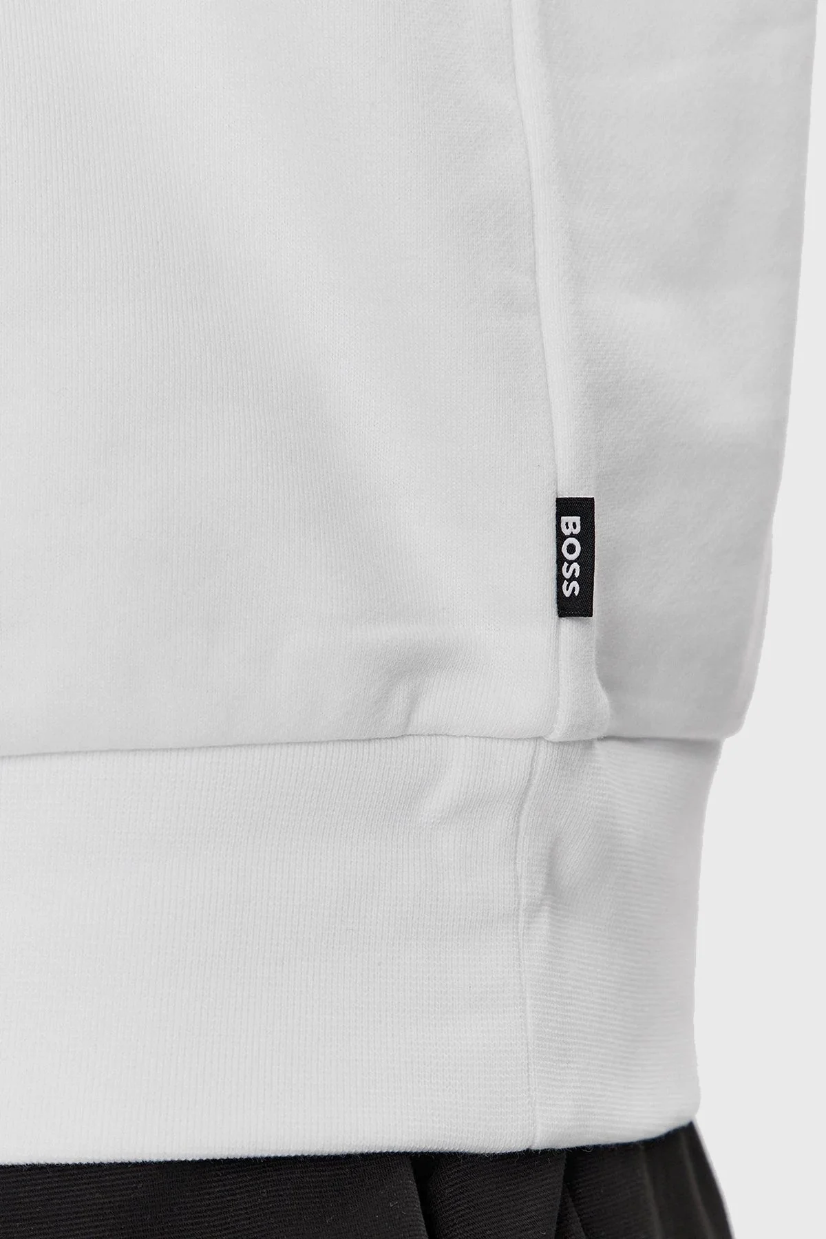 Boss Logolu Bisiklet Yaka Pamuklu Relaxed Fit Erkek Sweat 50507939 100 BEYAZ - 5
