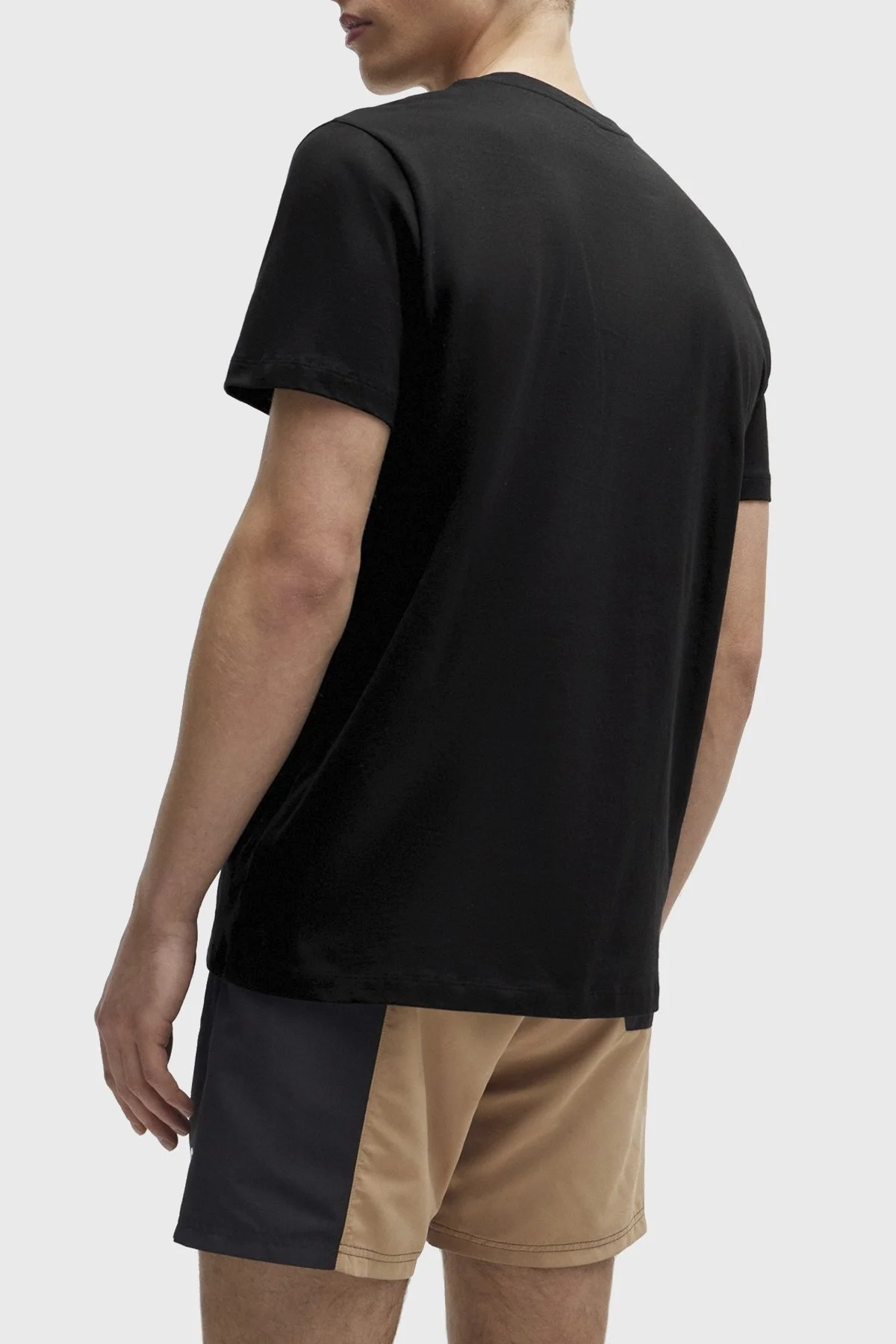 Boss Logolu Bisiklet Yaka Regular Fit Pamuklu Jarse Erkek T Shirt 50508744 001 SİYAH - 7