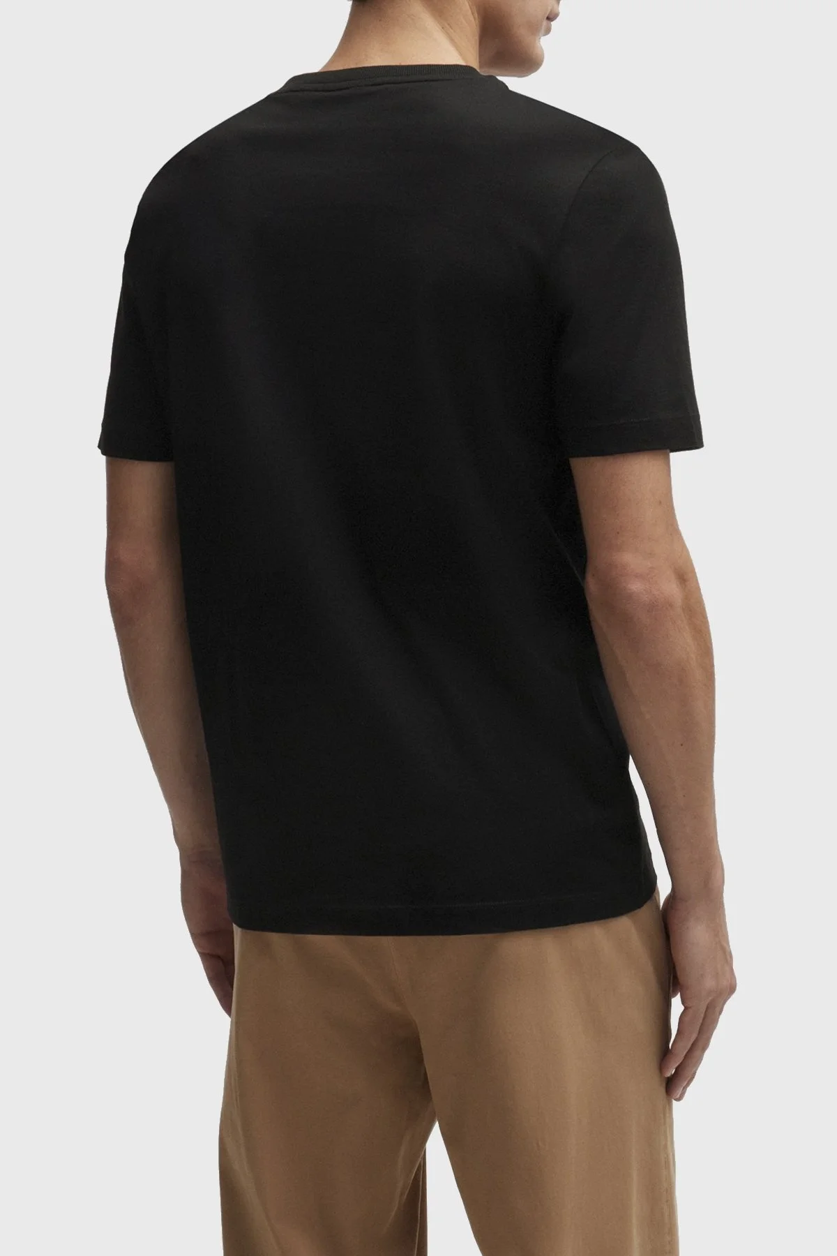 Boss Logolu Bisiklet Yaka Regular Fit Pamuklu Jarse Erkek T Shirt 50512132 001 SİYAH - 9