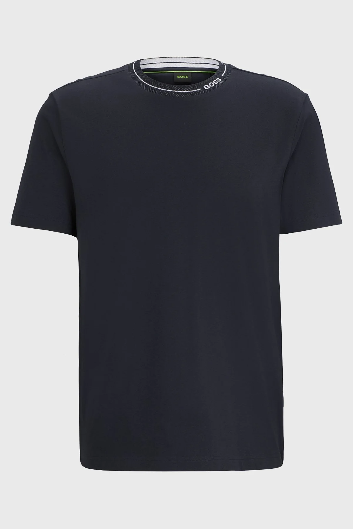 Boss Logolu Bisiklet Yaka Regular Fit Pamuklu Jarse Erkek T Shirt 50512867 402 LACİVERT - 5